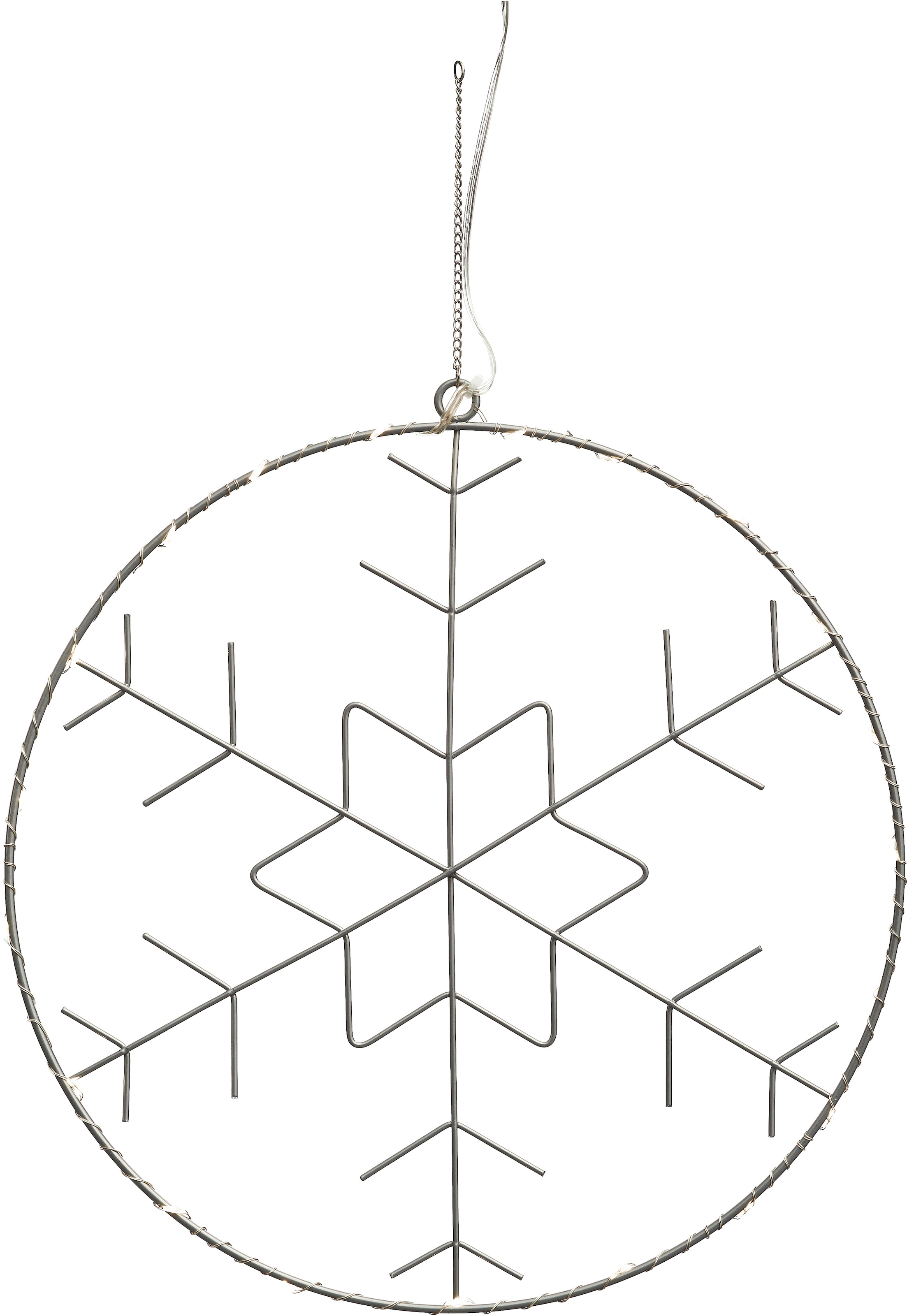 IC Winterworld LED Jahren online Ø Garantie XXL Beleuchteter | 3 Metall-Ring Schneeflocken-Motiv, mit mit »Weihnachtsdeko«, 30cm kaufen ca. Dekolicht