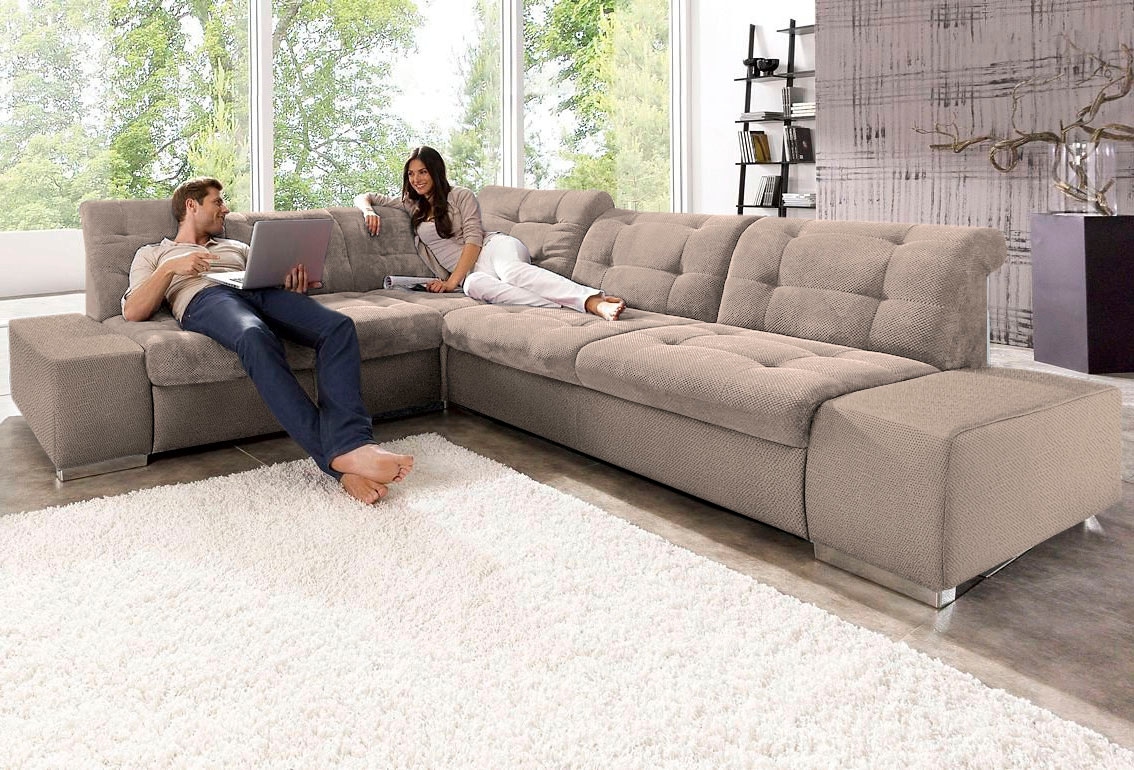 sit&more Ecksofa »Pale L-Form«, inklusive Kopfteilverstellung, wahlweise mit Bettfunktion
