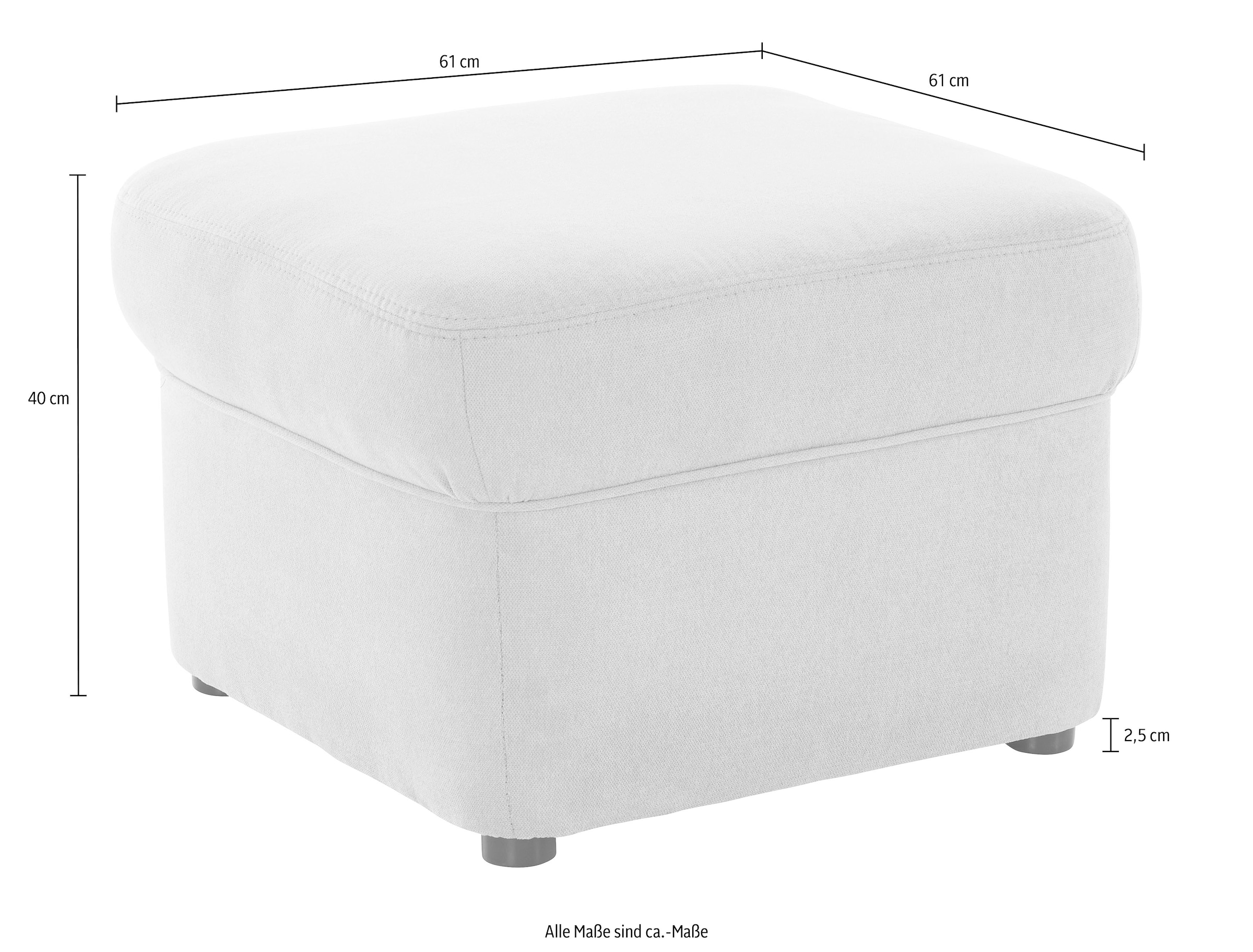 DOMO collection Polsterhocker »SARAFINA 61x61 cm, hochwertig und komfortabel«