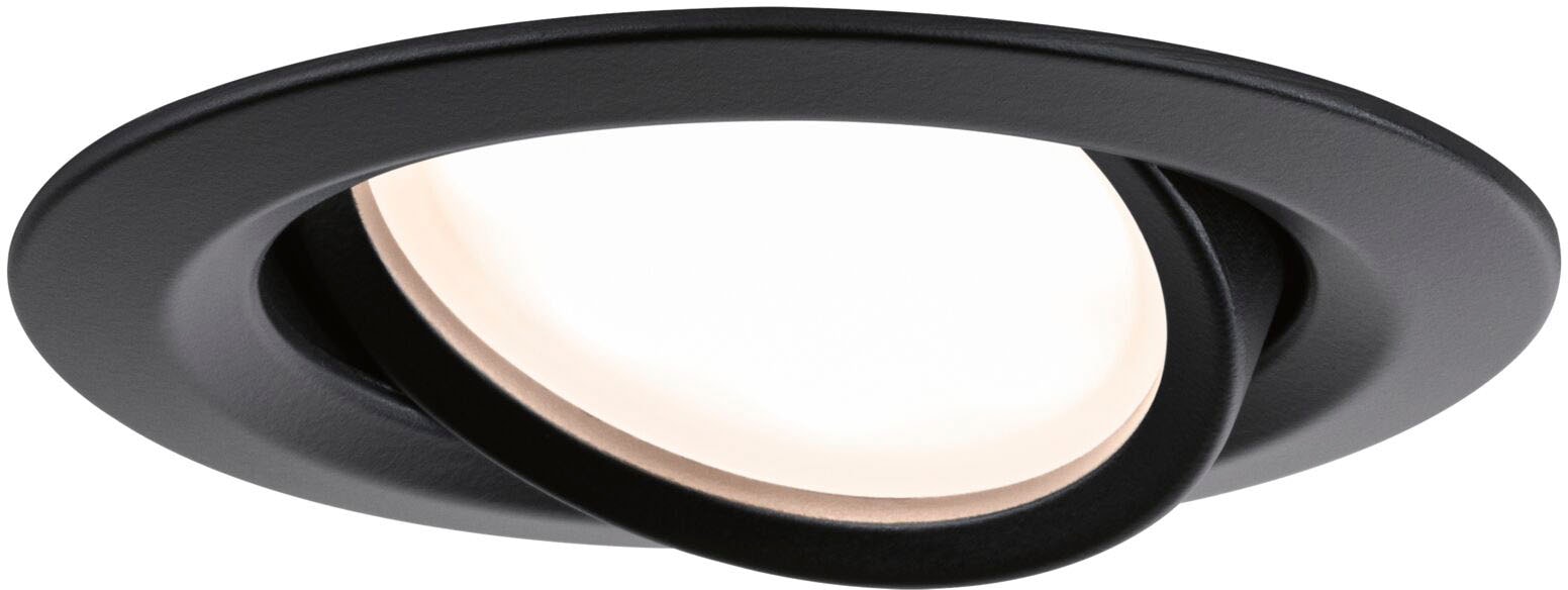 Paulmann LED Einbauleuchte »Nova Plus 1x6W 470lm 2700K Schwarz matt/Alu«, 1 flammig