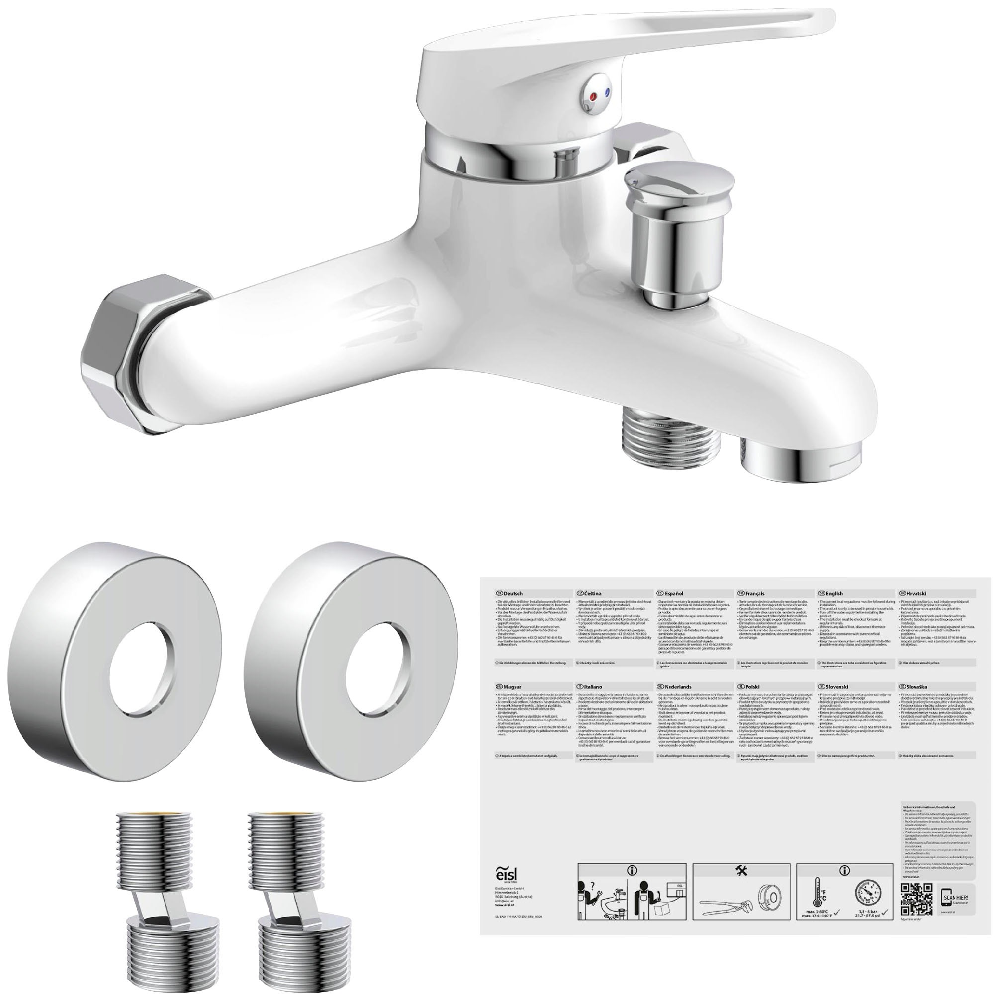 Eisl Badarmatur »3-teilige Serie SPEED« Set,  geräuscharm, Marken-Mischdüse