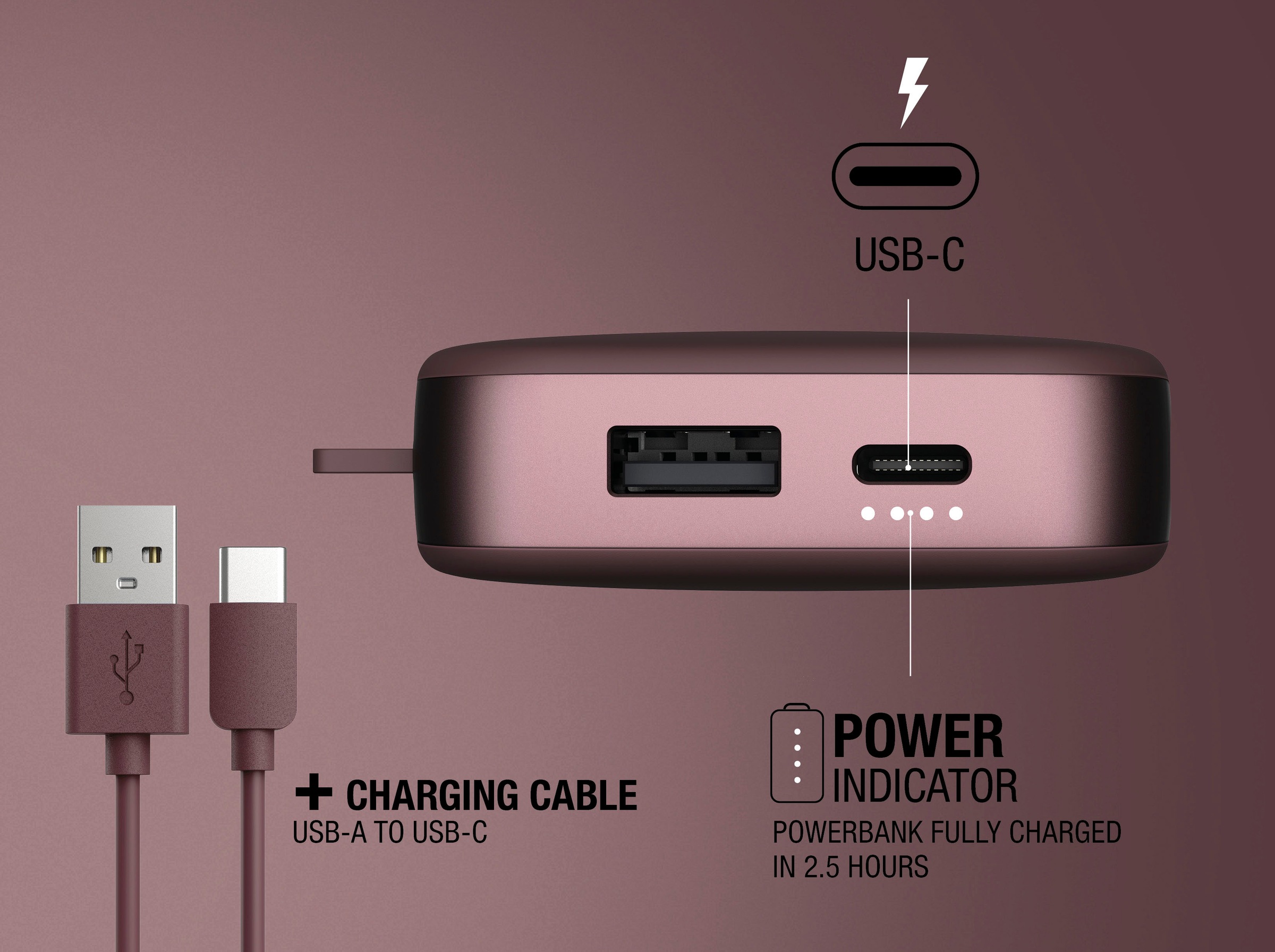 Fresh´n Rebel Powerbank »Power Pack 12000mAh mit USB-C, Ultra Fast Charge & 20W PD«