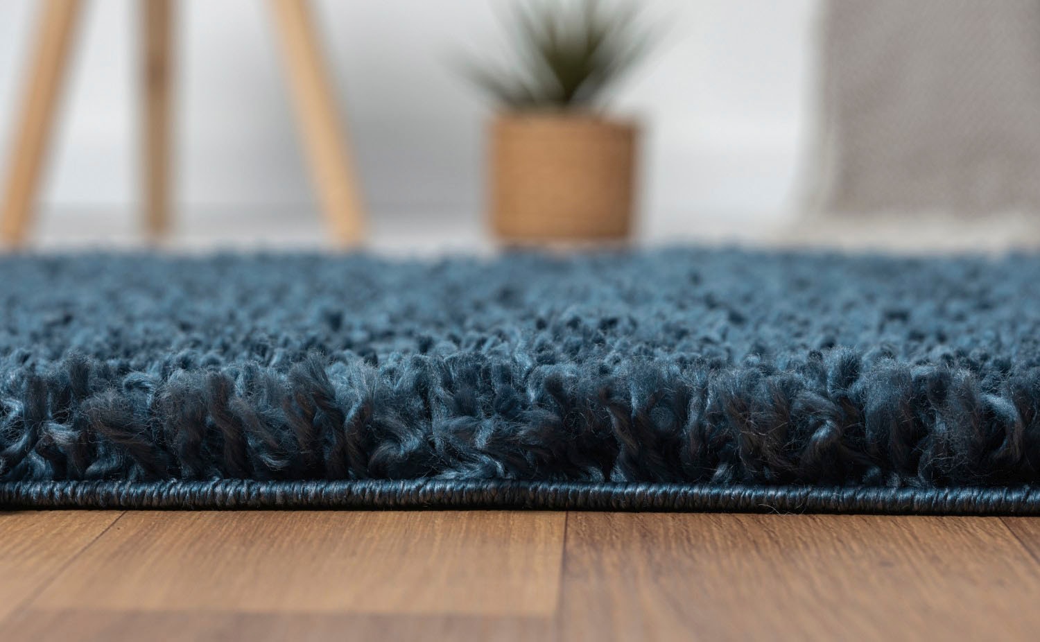 Myflair Möbel & Accessoires Hochflor-Bettumrandung »My Shaggy« Höhe 37 mm 3 Stk. tlg. Shaggy, Uni-Farben, leicht glänzend, extra flauschig, Läufer-Set