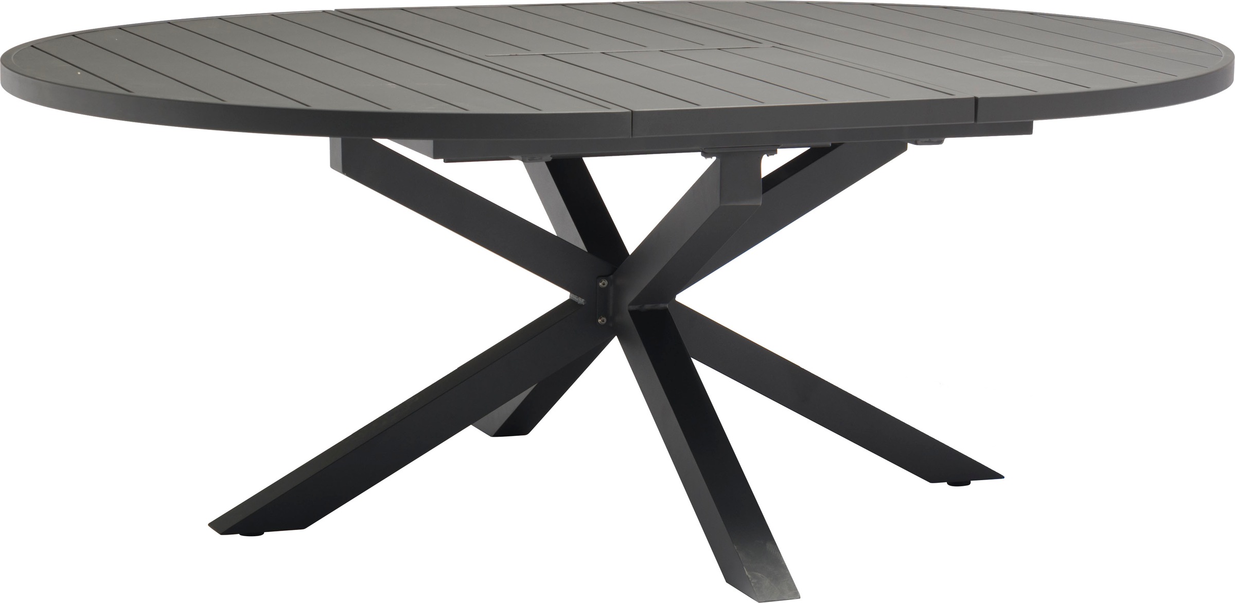 Destiny Garten-Essgruppe »COSTA HL ARONA«, (Set, 5 tlg., 1 Ausziehtisch, 4 Hochlehner verstellbar), (Set, 5-tlg., 4 Hochlehner, 1 Ausziehtisch Ø 120/170x75cm) Aluminium