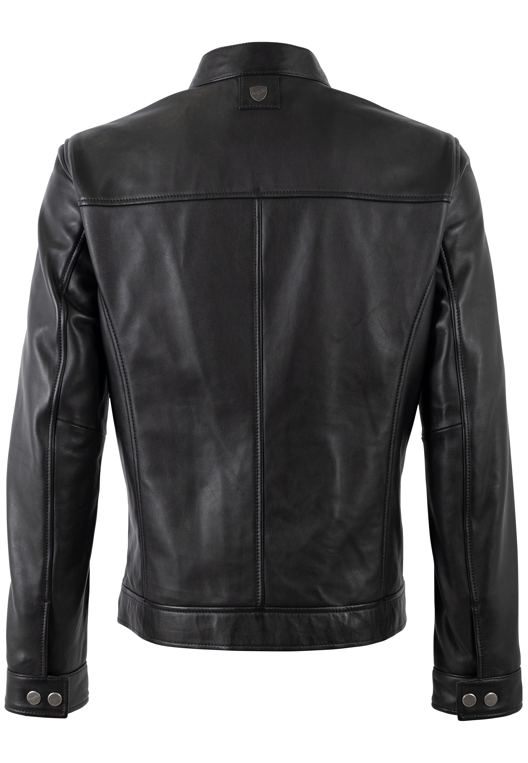 Mauritius Lederjacke »MMJork« mit Stehkragen & Drucker