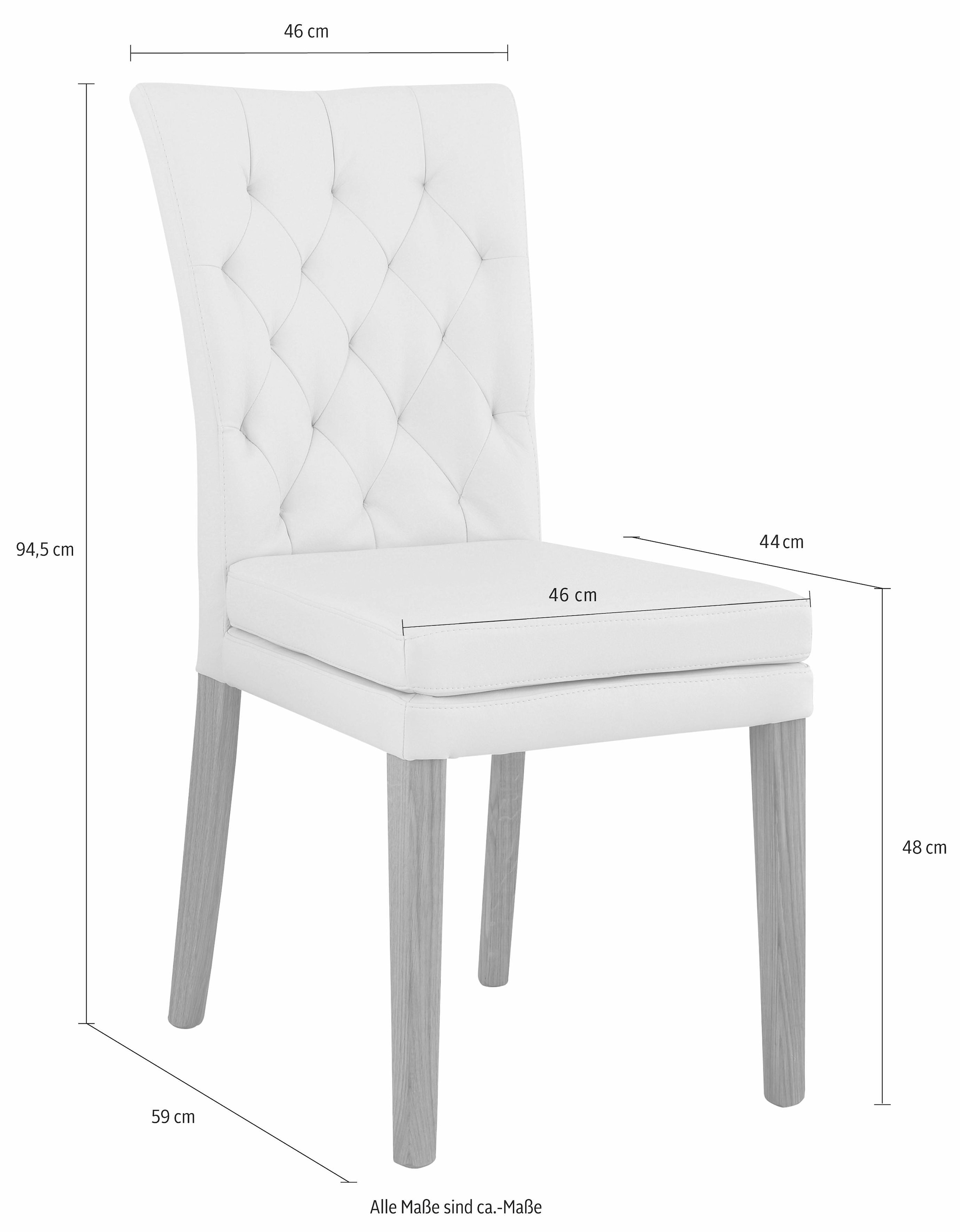 Home affaire Esszimmerstuhl »Colorado BESTSELLER Polsterstuhl«, (Set), 6 St., Kunstleder, Beine in eiche oder nussbaum. Im 2er, 4er oder 6er-Set