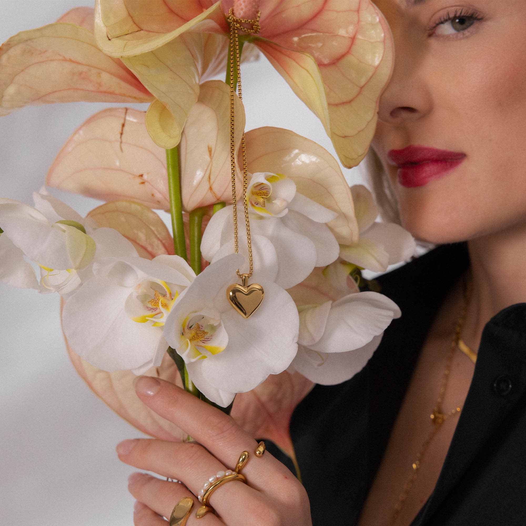 Purelei Kette mit Anhänger »Schmuck Geschenk Lovebird Herz, 24041-Necklace-Lovebird«