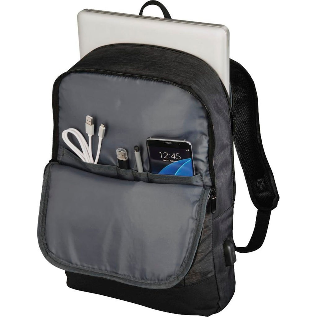 Hama Notebookrucksack »Laptop-Rucksack Manchester bis 44cm 17,3" Schwarz Notebook-Rucksack«