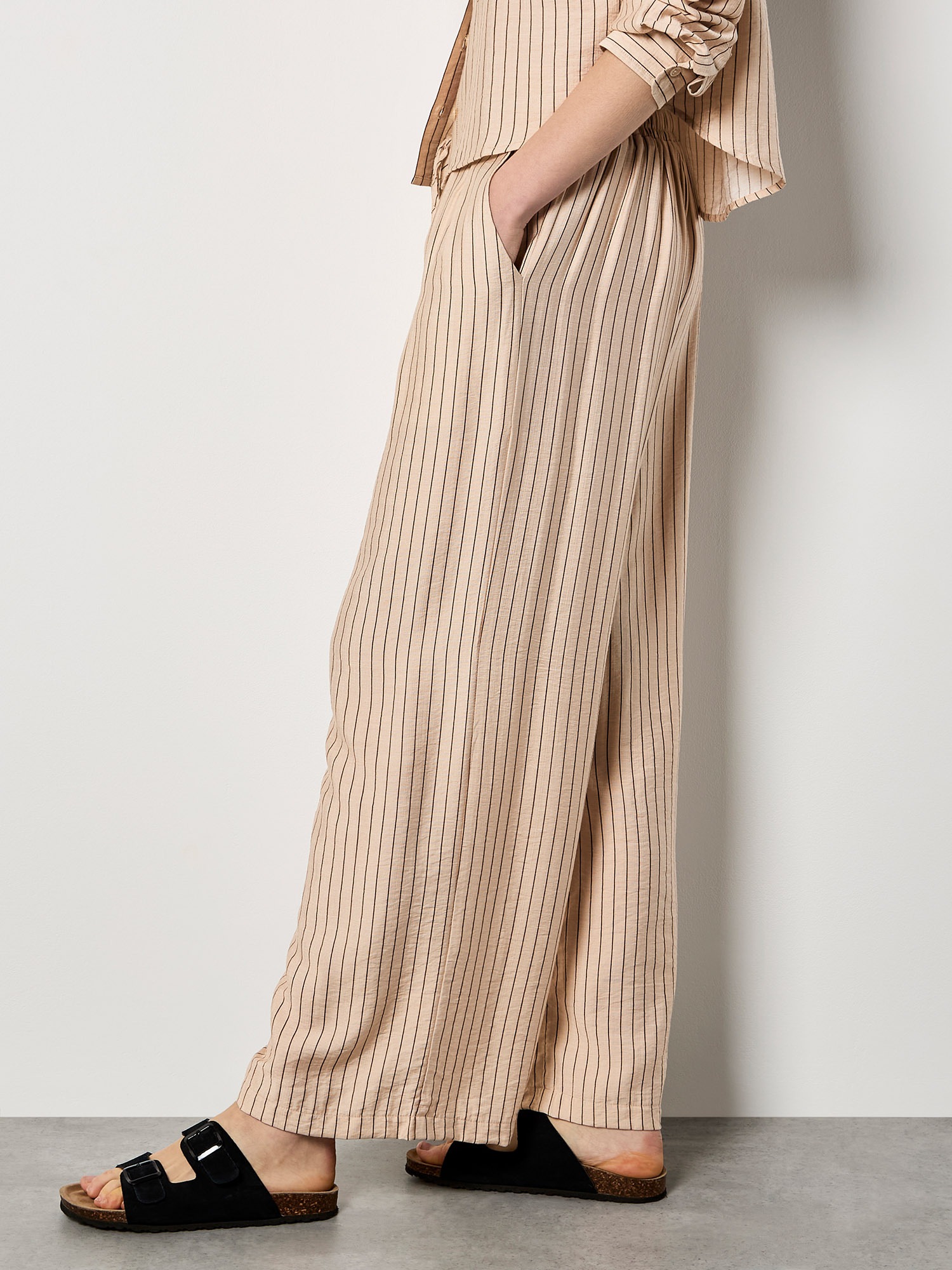 Apricot Palazzohose »Nadelstreifen-Hose«  mit weitem Bein