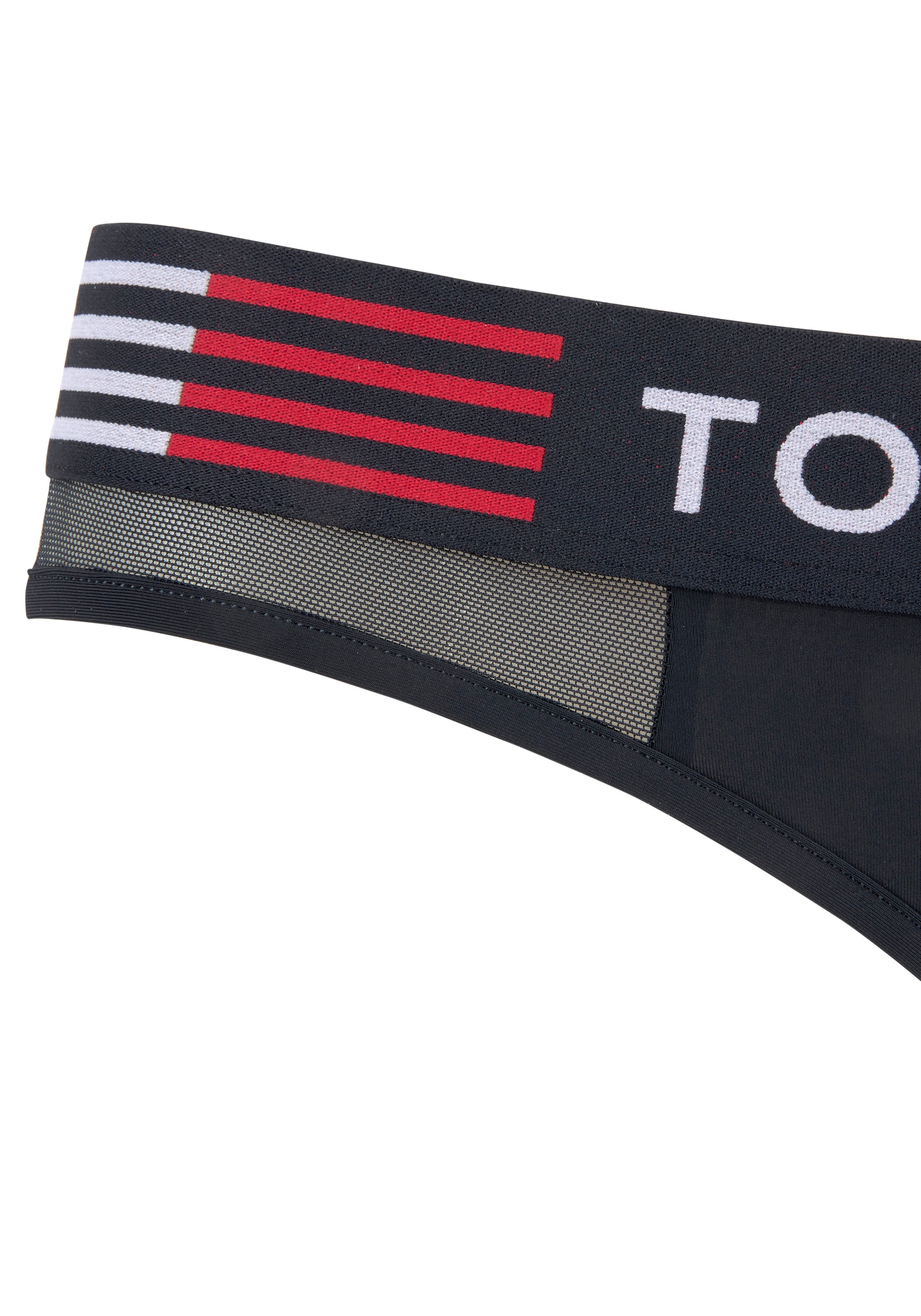 »THONG«, Tommy am Hilfiger Slip mit bei Tommy Logo-Schriftzug Bund ♕ Underwear Hilfiger