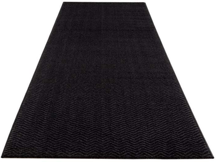 Carpet City Teppich »Friseé-Teppich  FANCY805« rechteckig 12 mm Höhe Läufer, Kurzflor, Einfarbig, 3D-Optik, Zickzack Look, Wohnzimmer