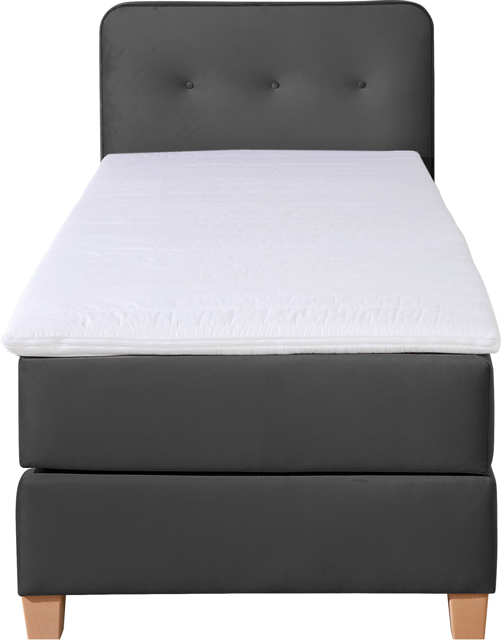 Home affaire Boxspringbett »Fargo«, inkl. Topper, in 3 Matratzenarten, in Samt- oder Strukturstoff