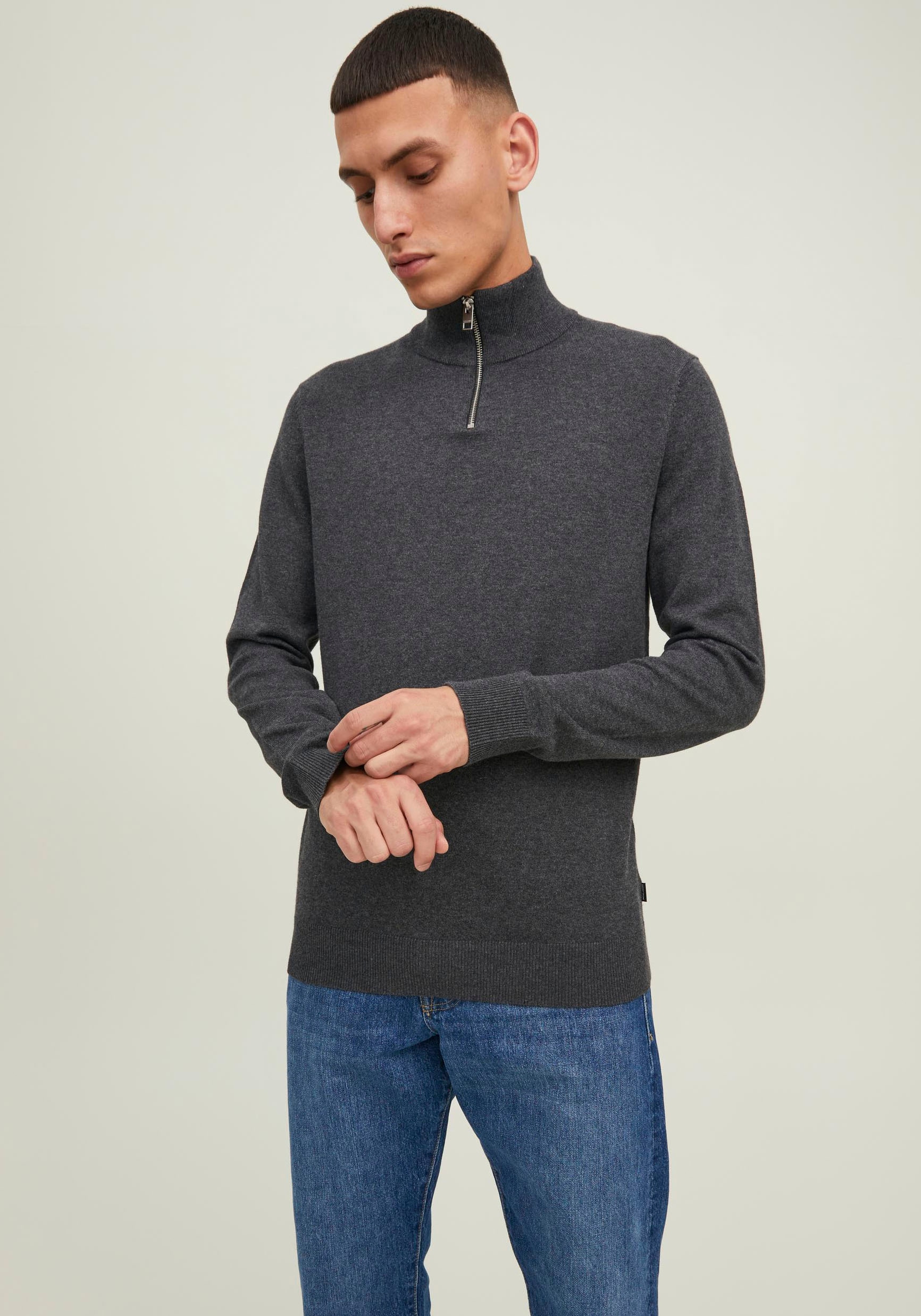 Jack & Jones Rundhalspullover »EMIL KNIT HALF ZIP«