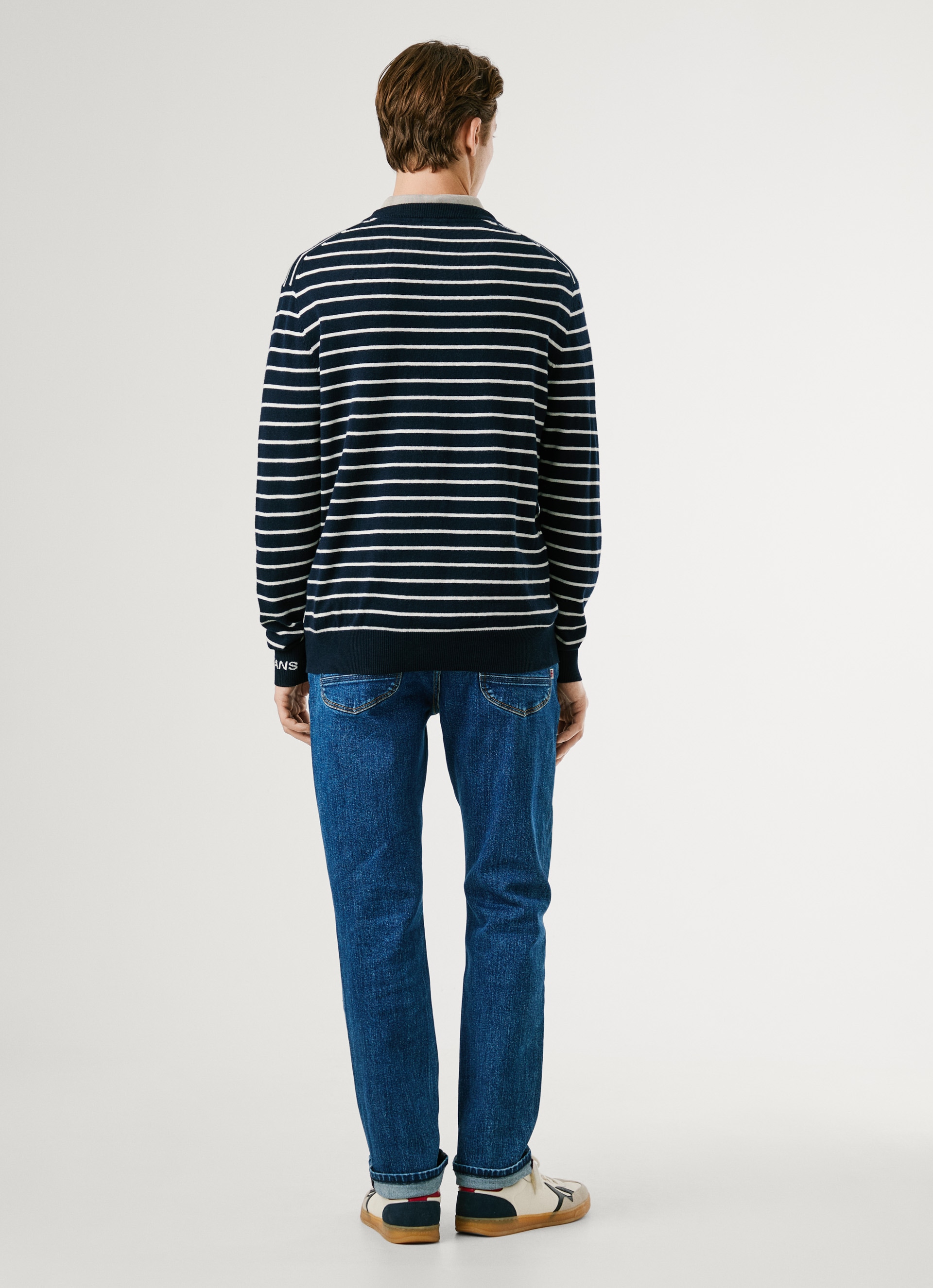 Pepe Jeans Rundhalspullover »ANDRE STRIPES«, mit Kaschmir-Anteil, gestreift