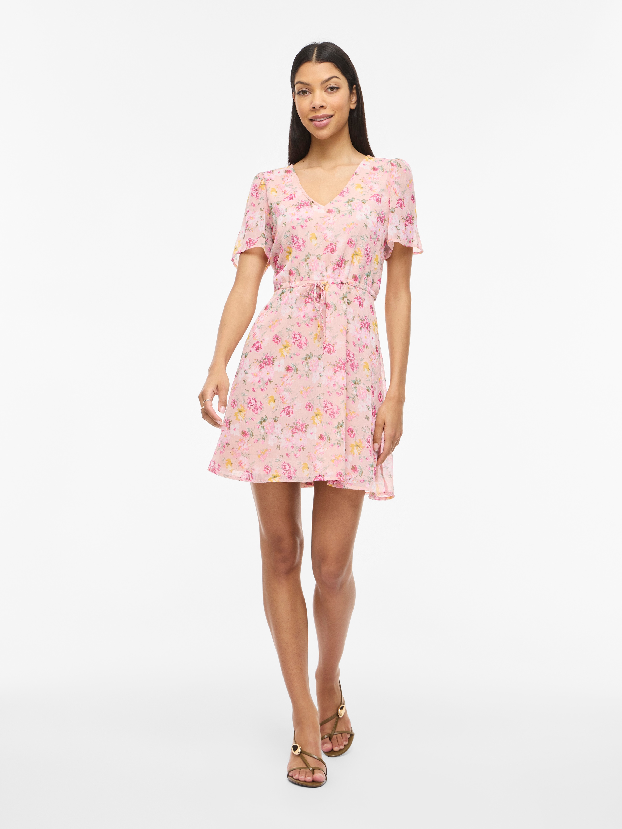 Vila Minikleid »VIFALIA V-NECK S/S SHORT DRESS- NOOS« Sommerkleid,