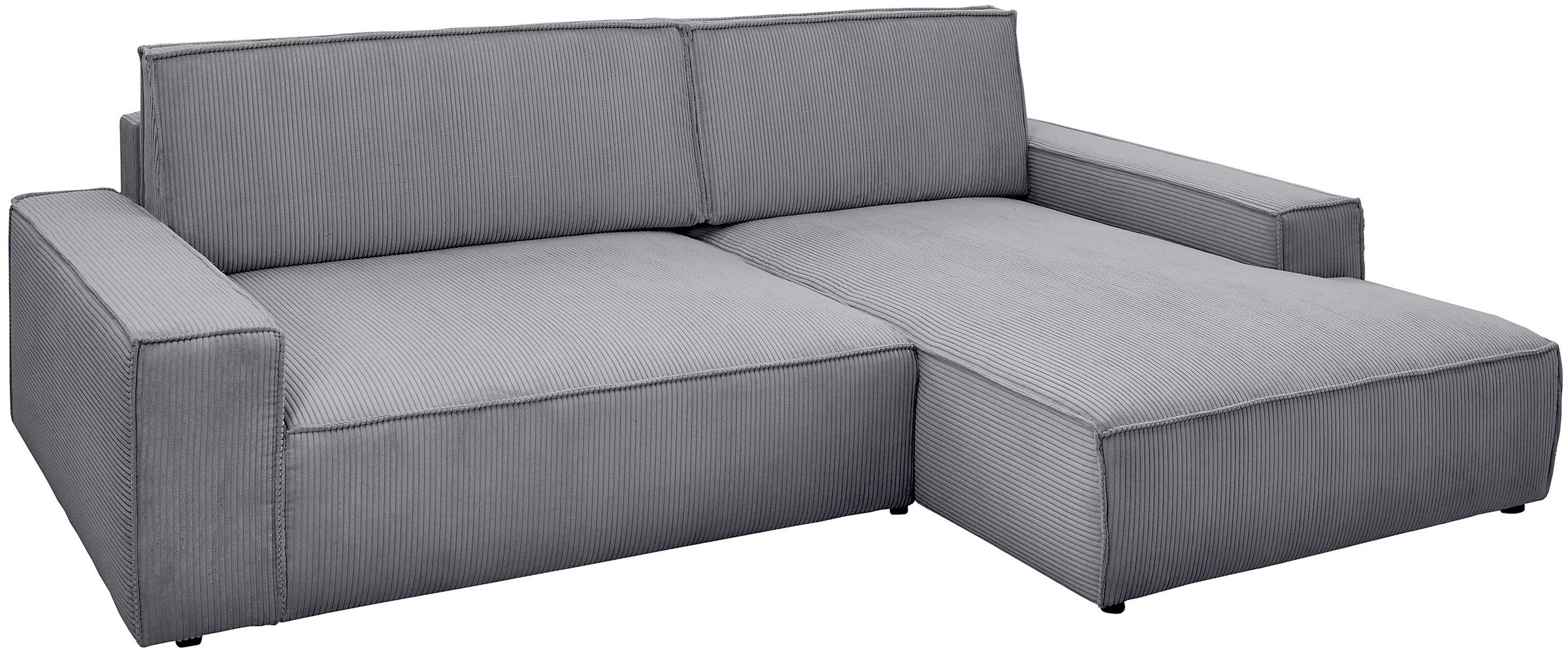 Home affaire Ecksofa »NEU: SHERWOOD XXL 284, Big-Sofa L-Form, tiefe Sitzfläche 95 cm, Cord«, Recamiere rechts/links, als Schlafsofa stellbar, Cord u. Leinenoptik