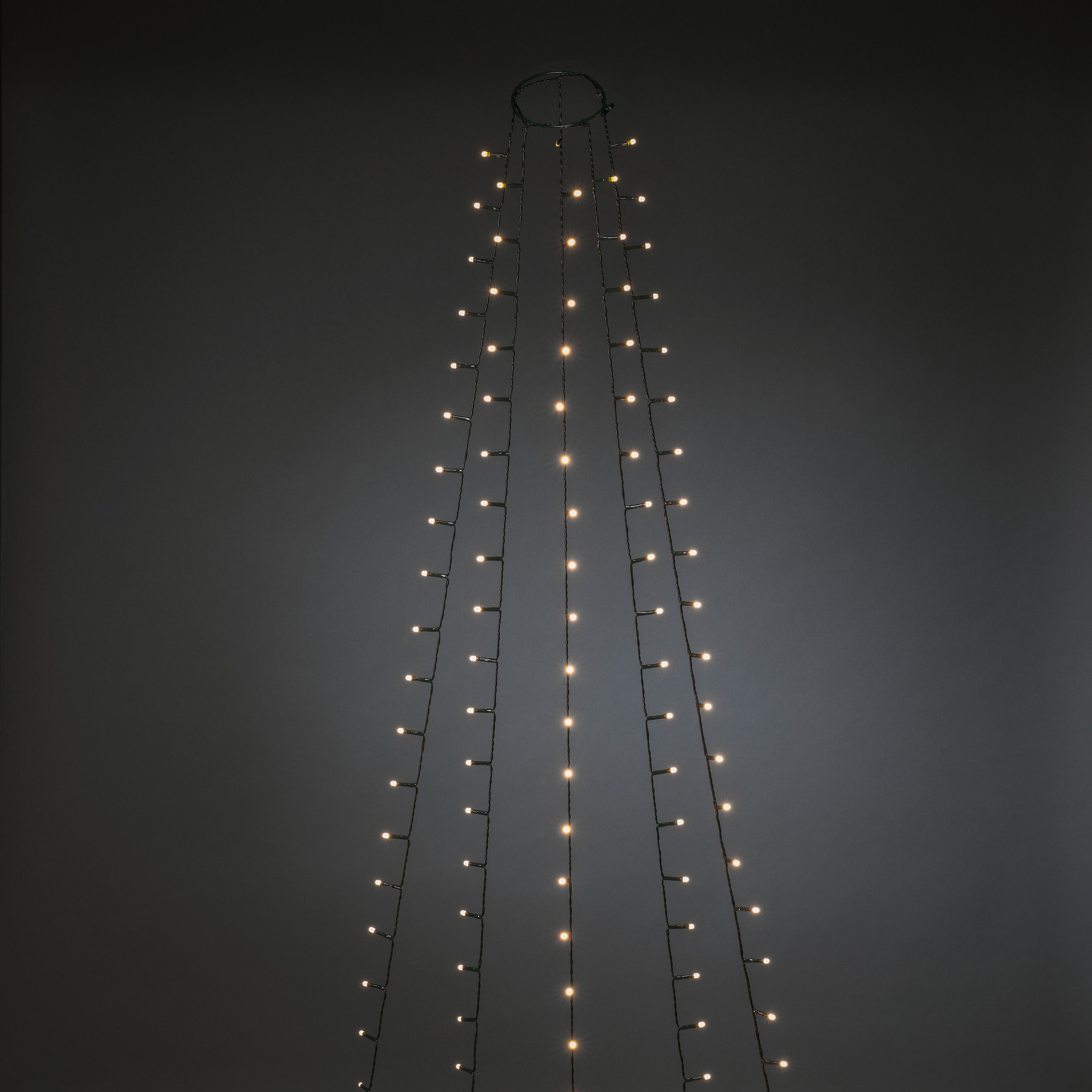 KONSTSMIDE LED-Baummantel »Weihnachtsdeko, Christbaumschmuck«, 250 St.- flammig, LED Lichterkette mit Ring Ø 11, 5 Stränge à 50 Dioden, gefrostet  bequem online kaufen