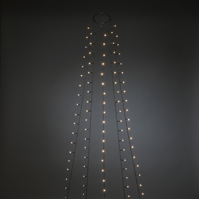 KONSTSMIDE LED-Baummantel »Weihnachtsdeko, Christbaumschmuck«, 250  St.-flammig, LED Lichterkette mit Ring Ø 11, 5 Stränge à 50 Dioden,  gefrostet bequem online kaufen