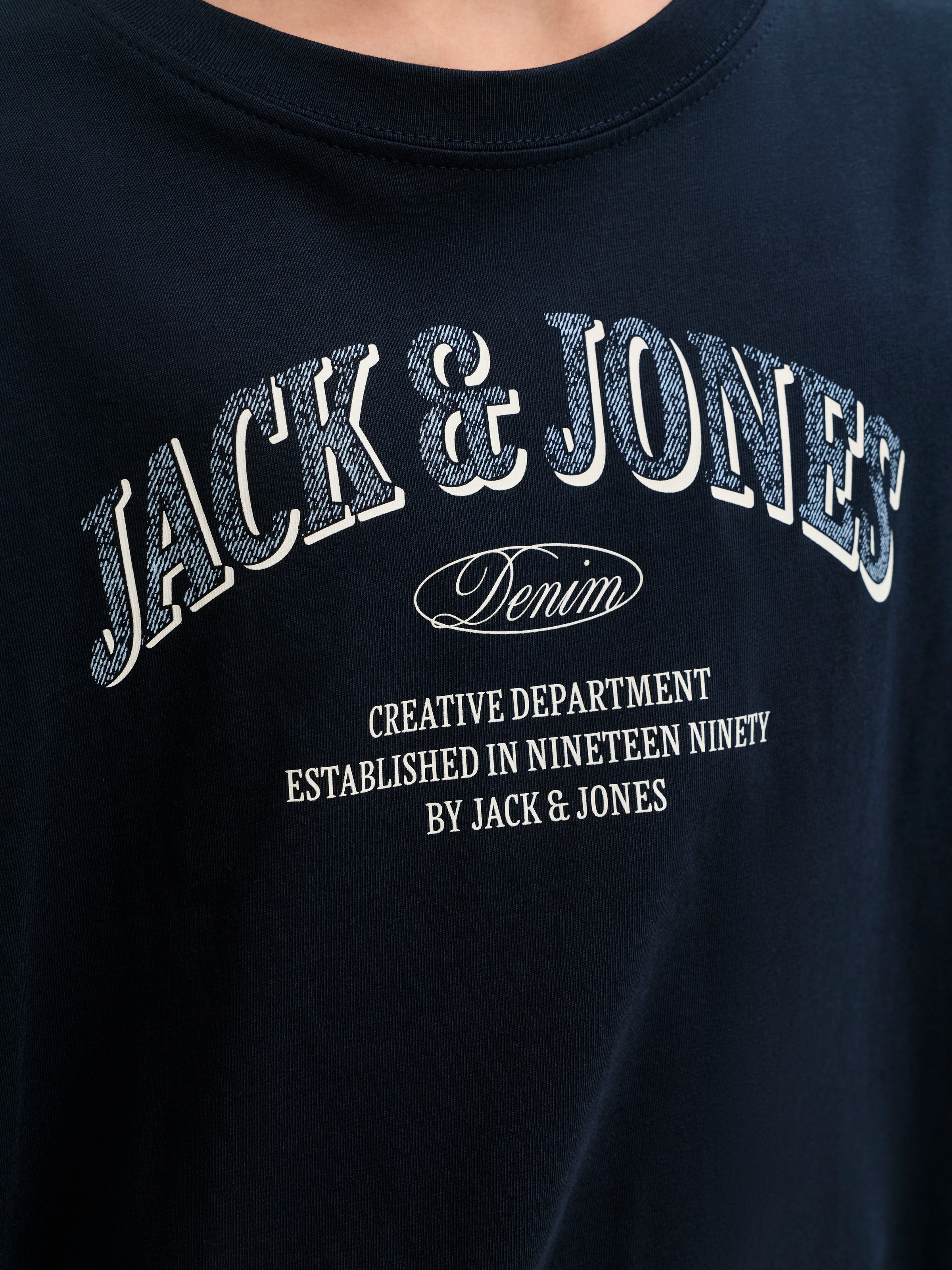 Jack & Jones Junior Langarmshirt »JJEDENVER LOGO TEE LS O-NECK SN JNR« Baumwolle, relaxed fit