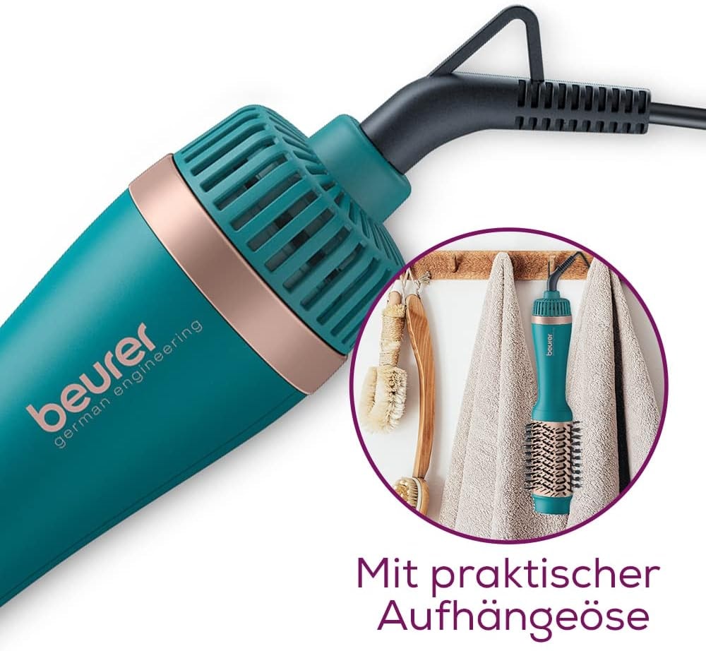 BEURER Warmluftbürste »HC 45 Ocean« 2-in-1 Volumen-& Haartrocknungsbürste, Keramik-Keratin Beschichtung