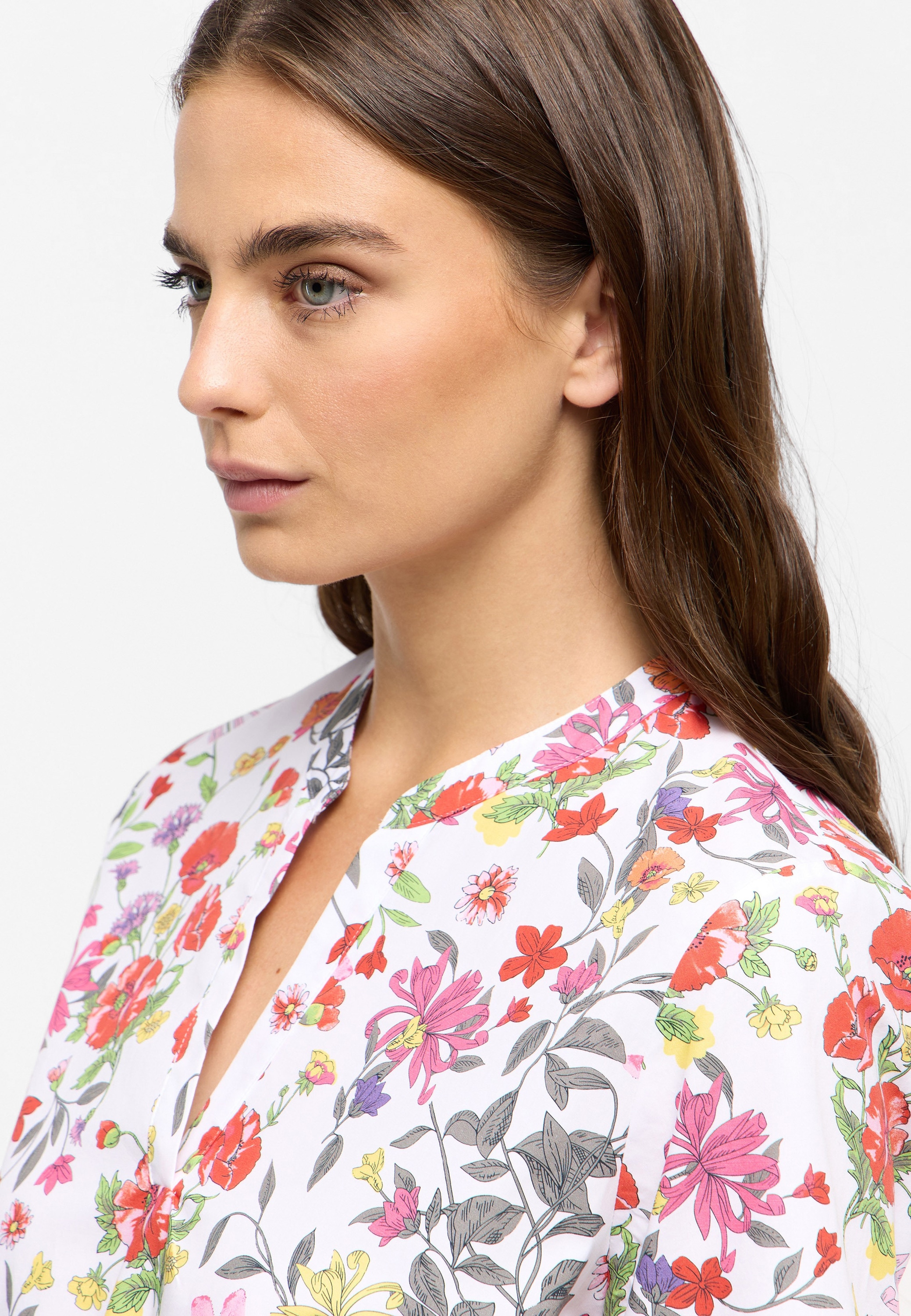 Eterna Longbluse »LOOSE FIT« EASY IRON (bügelleicht)