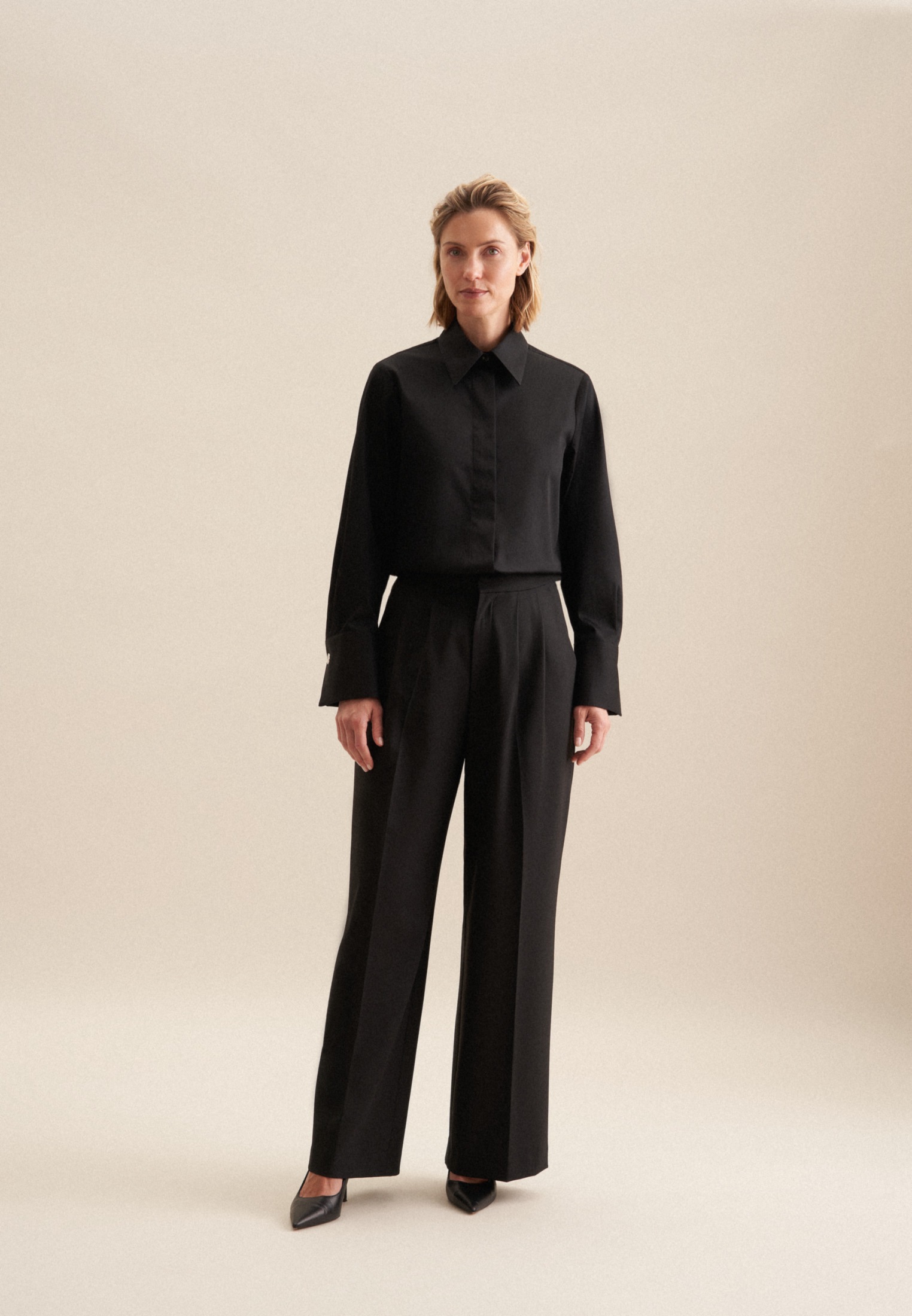 seidensticker Hemdbluse »Schwarze Rose« 1/1 Kragen Uni