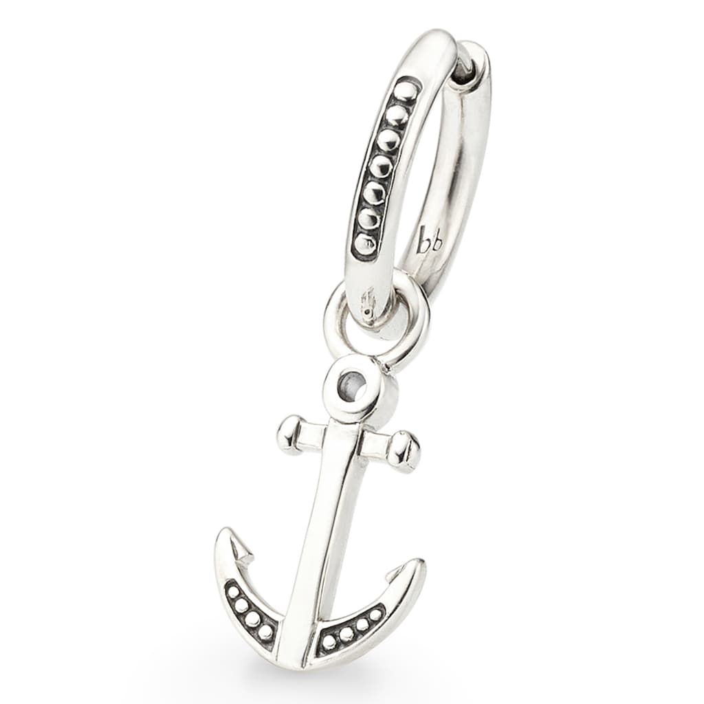 Bruno Banani Single-Creole »Schmuck Geschenk Silber 925 Ohrschmuck Ohrring Anker«, Einhänger abnehmbar