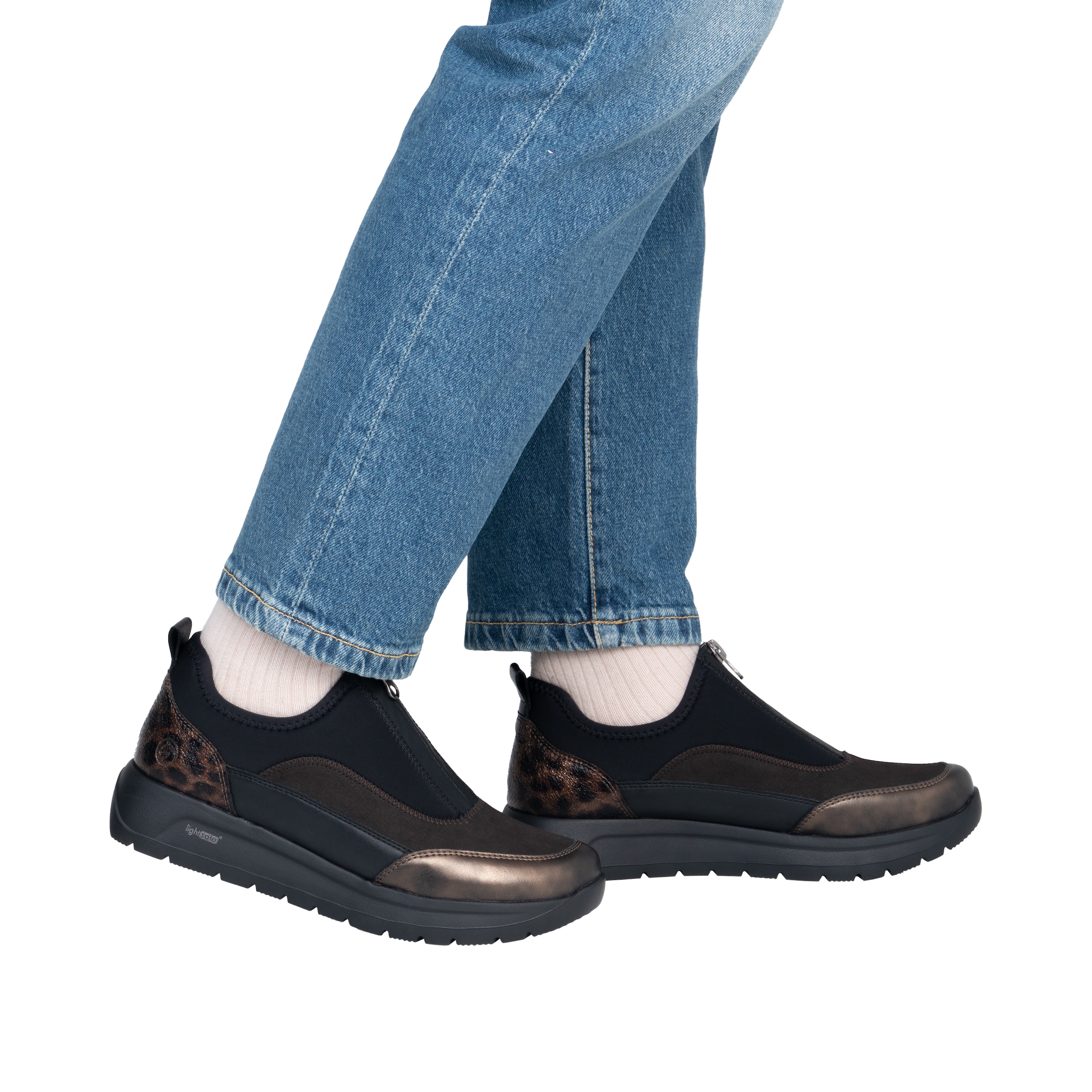 Remonte Slip-On Sneaker  Casual-Schlupfschuh, Slipper mit Reißverschluss vorne