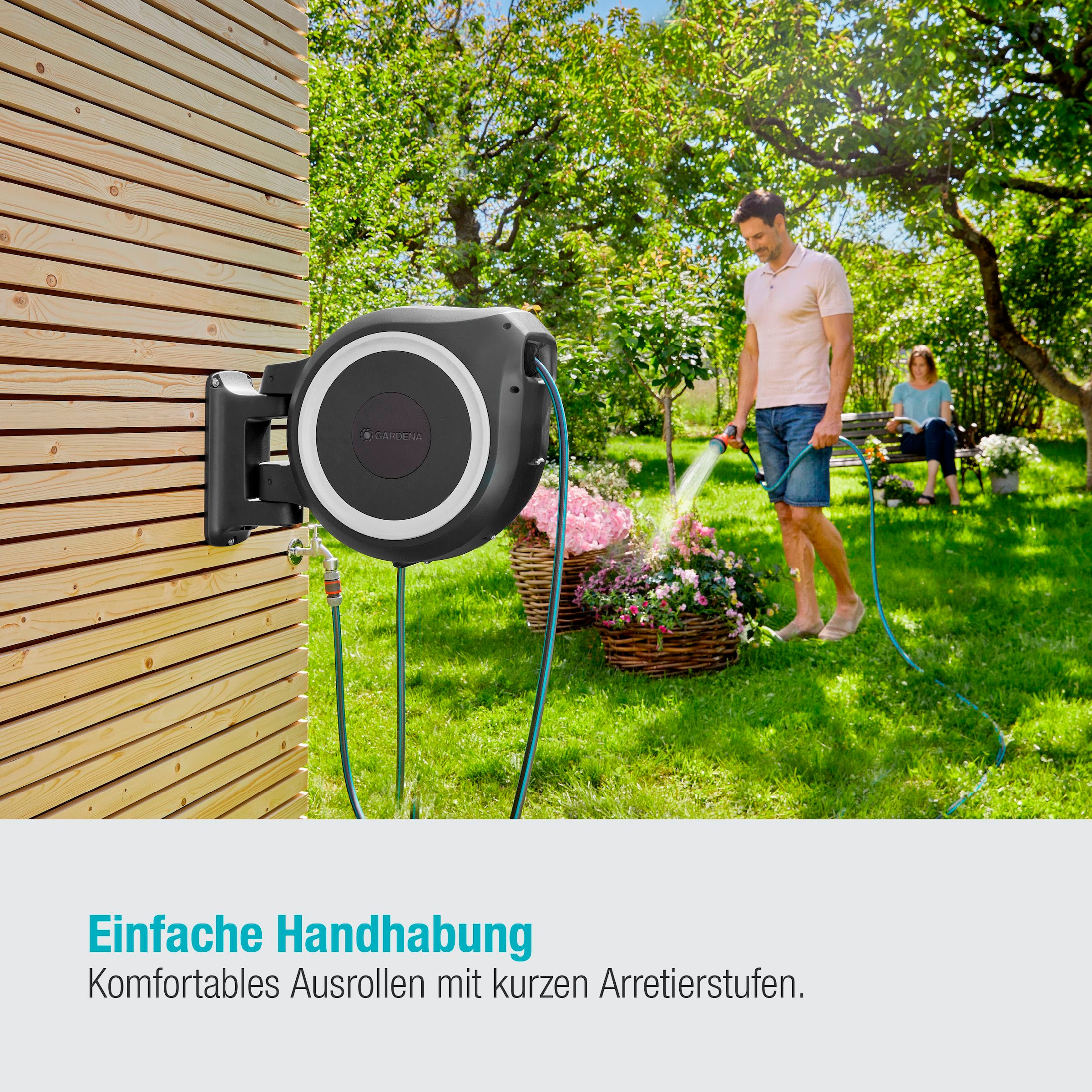 GARDENA Wandschlauchbox »RollUp M/L, 18622-20«, mit 25 Meter Schlauch