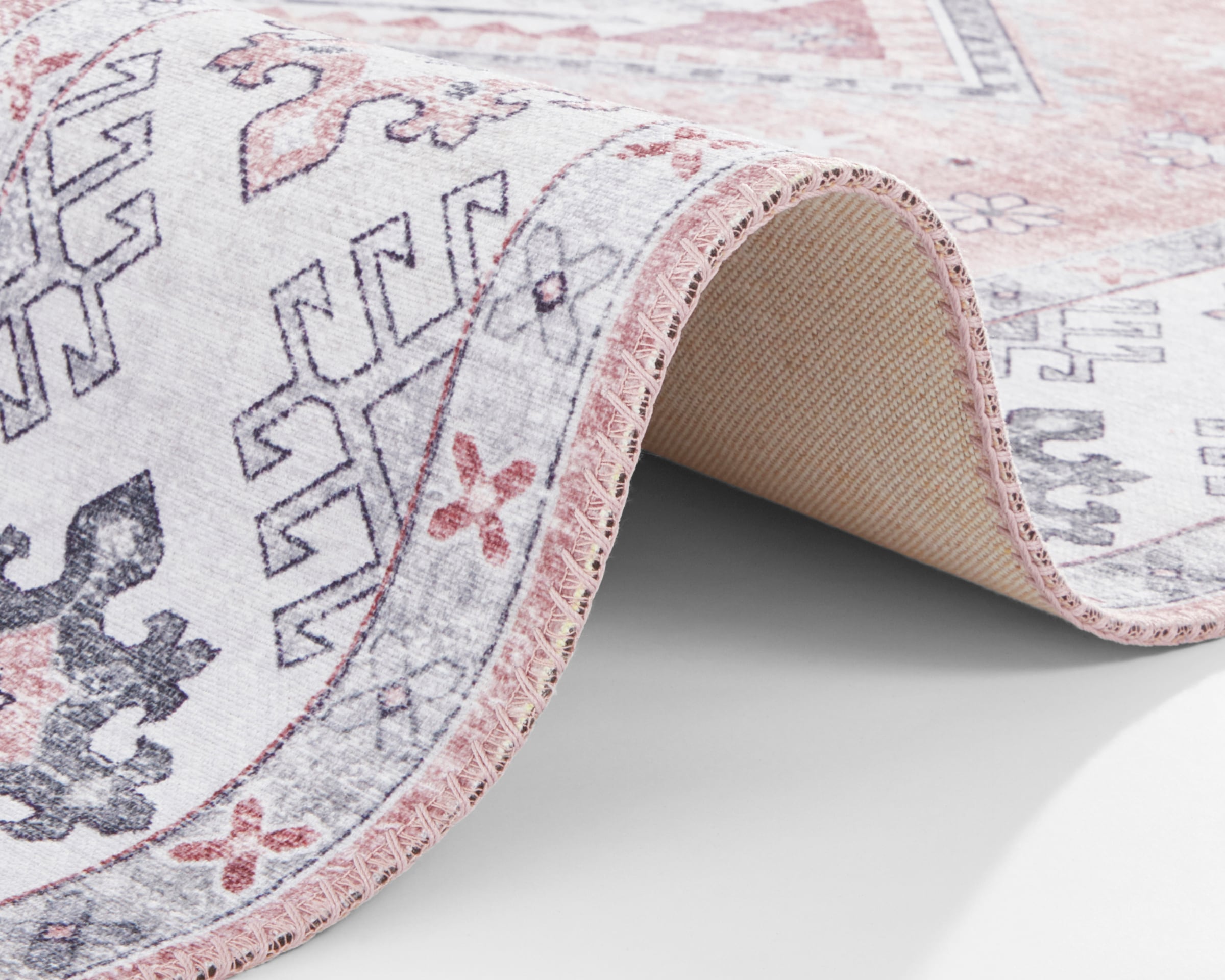NORTHRUGS Teppich »Gratia«, rechteckig, 5 mm Höhe, Orientalisch, Vintage, Flachgewebe, Läufer, Wohnzimmer, Schlafzimmer