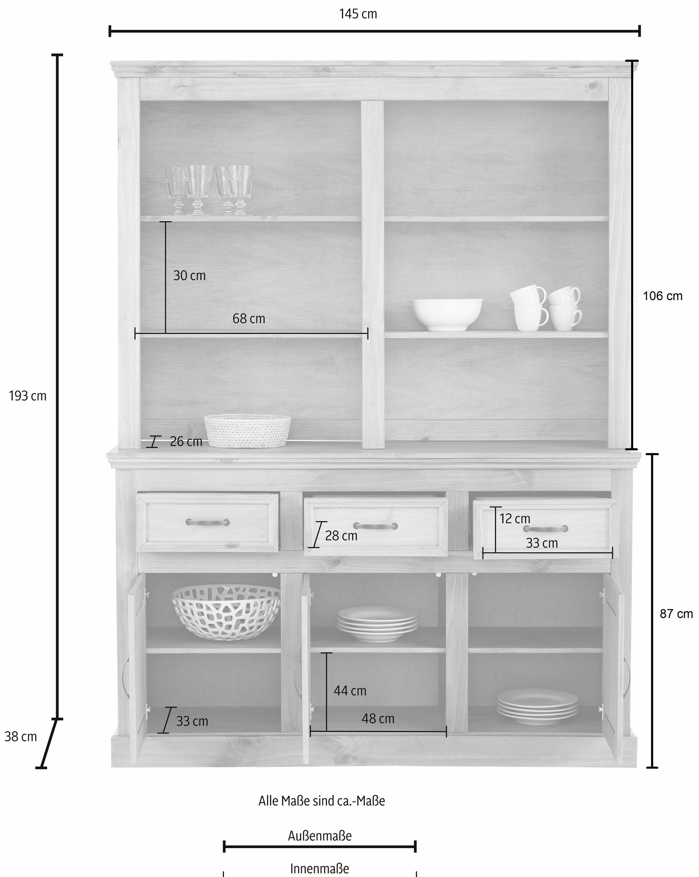 Home affaire Buffet »Selma«, Breite 145 cm