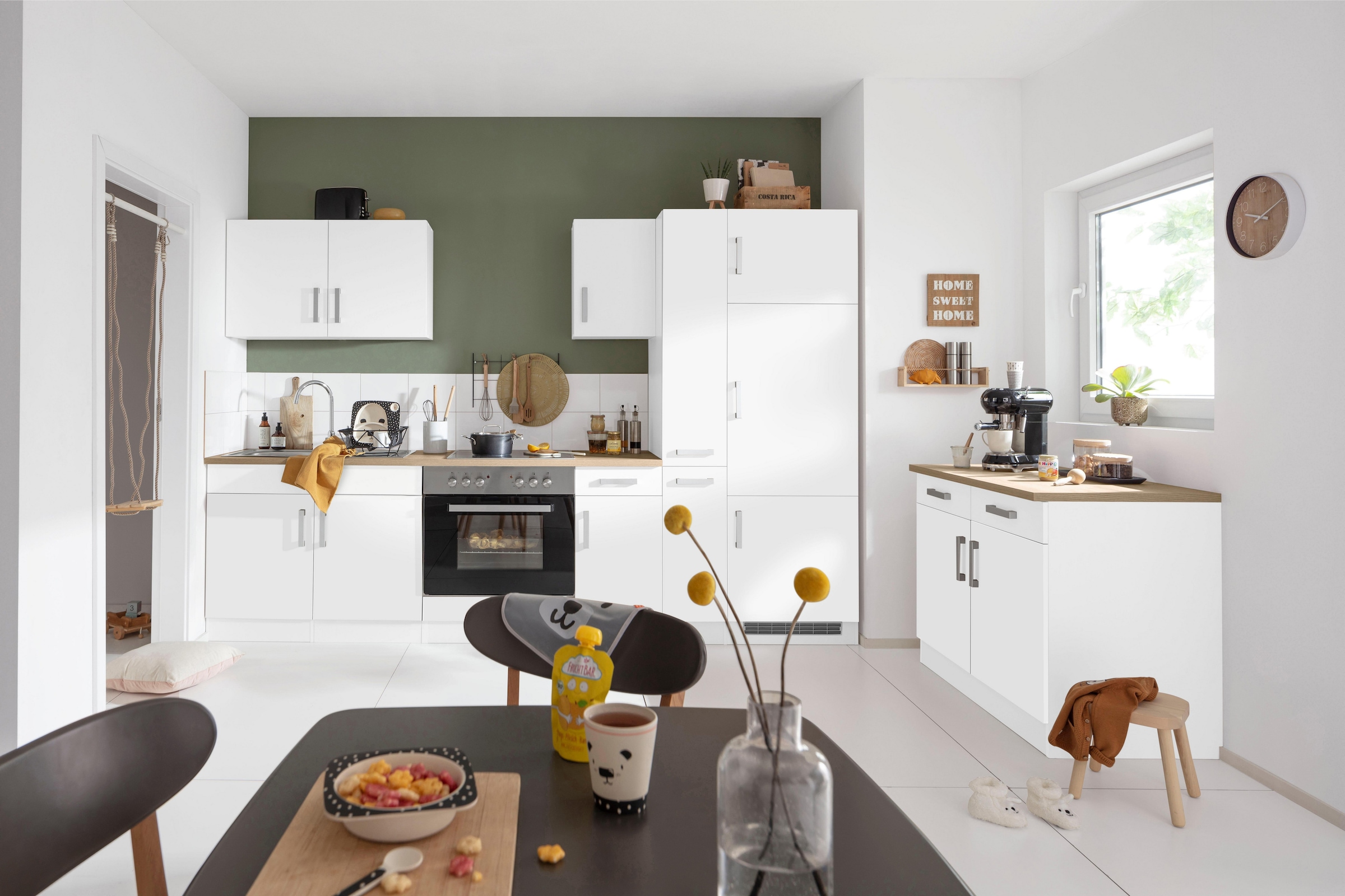 KOCHSTATION Küchenzeile »KS-Gera« Breite 300 cm, wahlweise mit E-Geräten, mit Arbeitsplatte