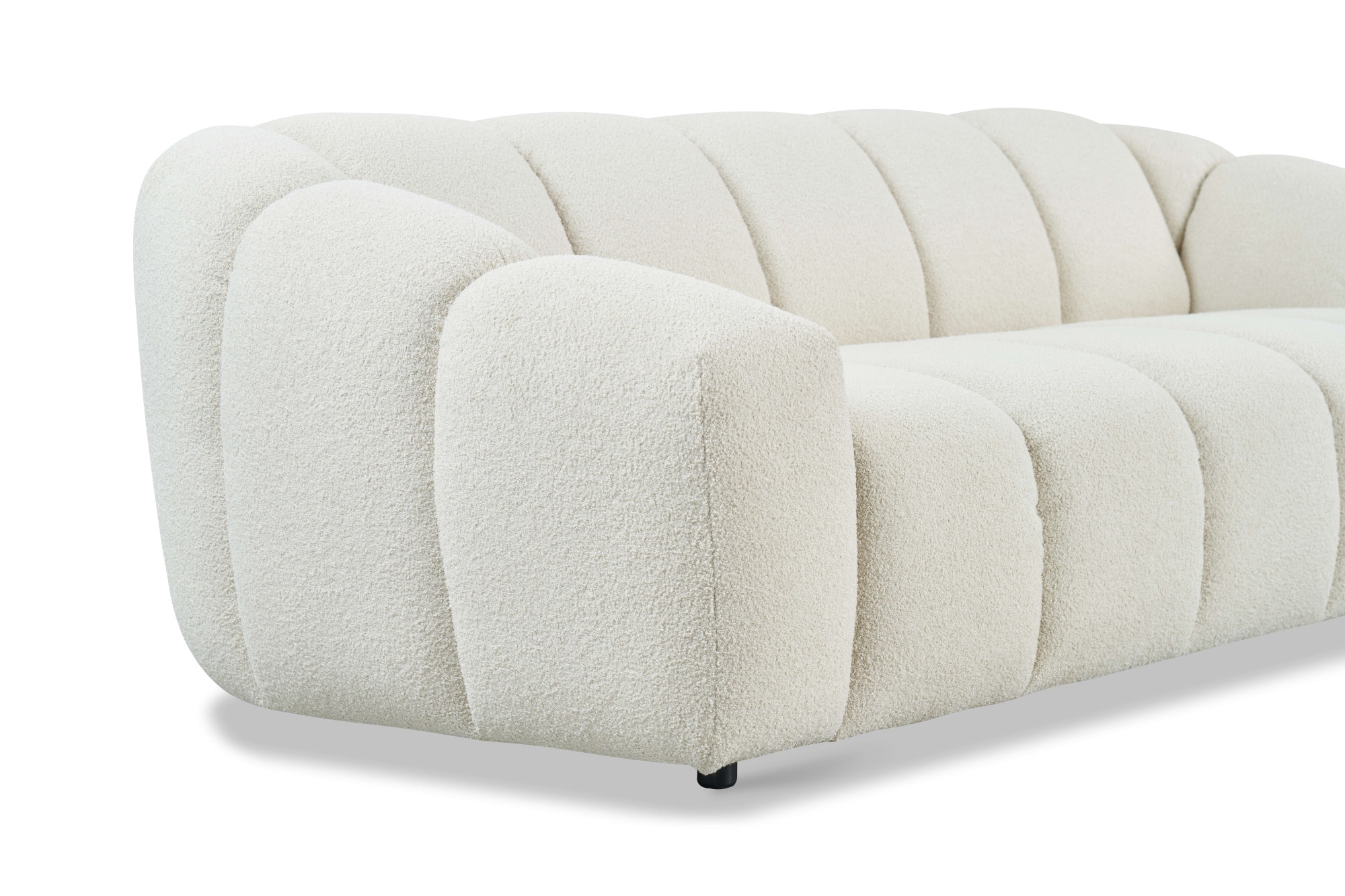 andas 3-Sitzer »Maribik«, Big-Sofa, recycelter Boucle-Stoff, plüschig, Breite 247 cm
