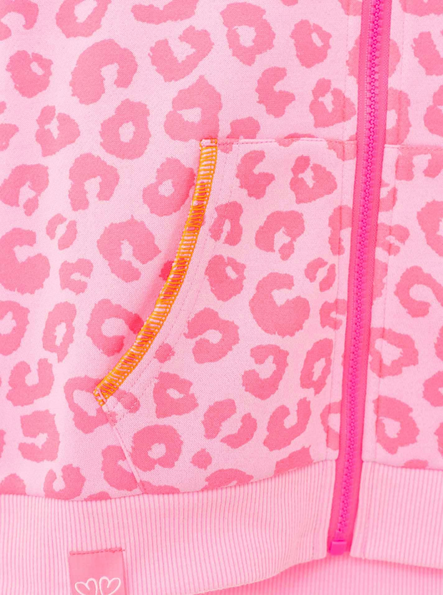 Zwillingsherz Kapuzensweatjacke »"Soft Leo"« Mini-Me, mit Leo Muster, Zipper und Taschen