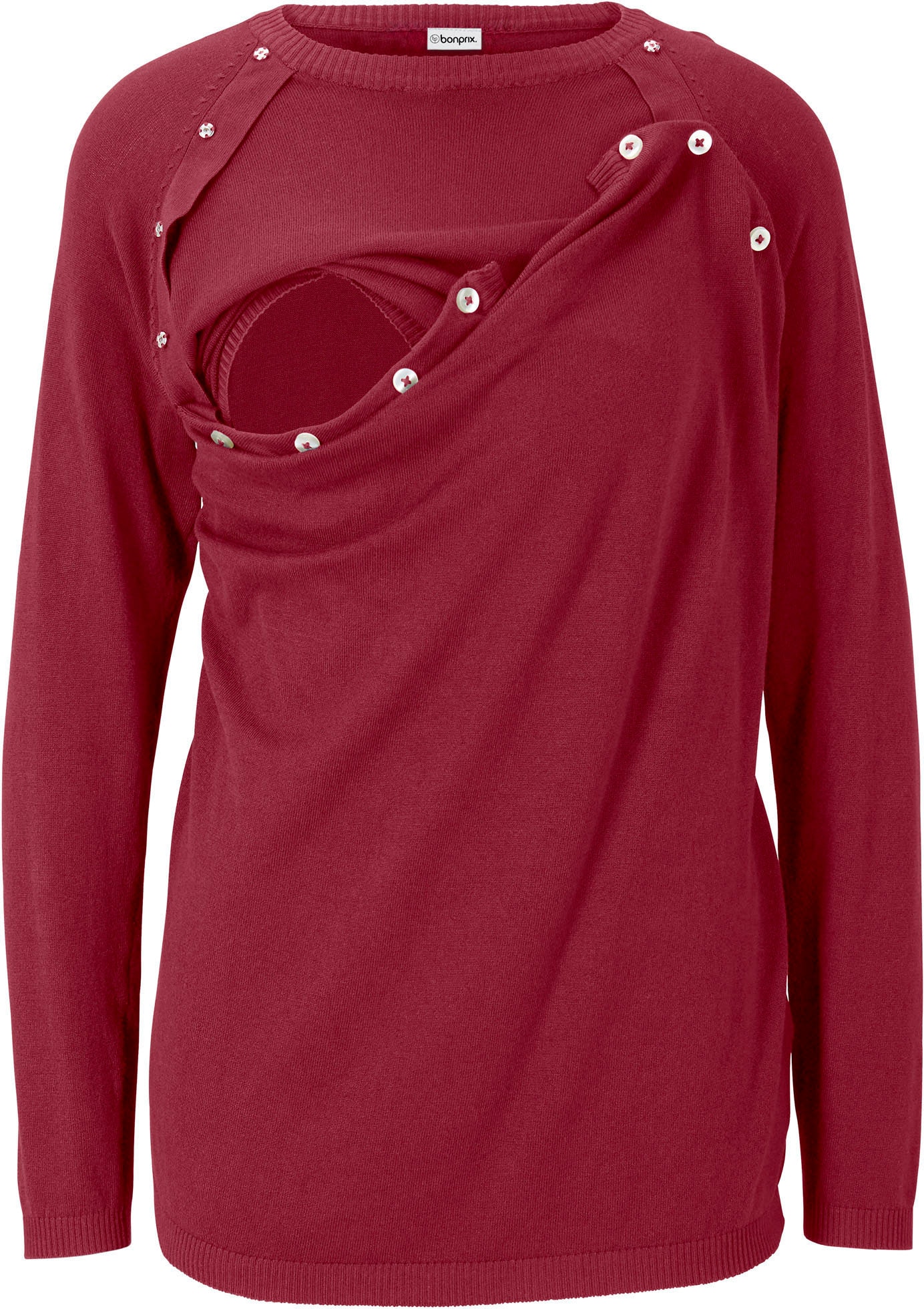 bonprix Stillpullover »2-in-1 Umstands- und Stillpullover aus Feinstrick« aus Viskose-Feinstrick, mit Knöpfen mit Stillfunktion, bequem