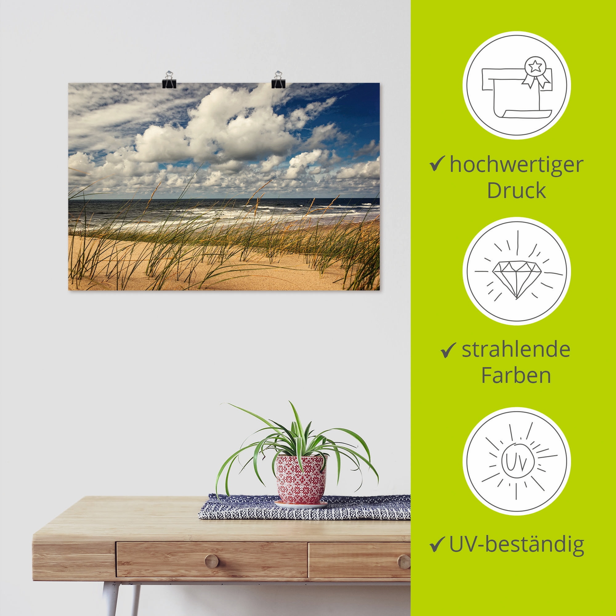 Artland Wandbild »Strand Paal 17 02«, Strand, (1 St.), als Alubild, Outdoorbild, Poster in verschied. Größen