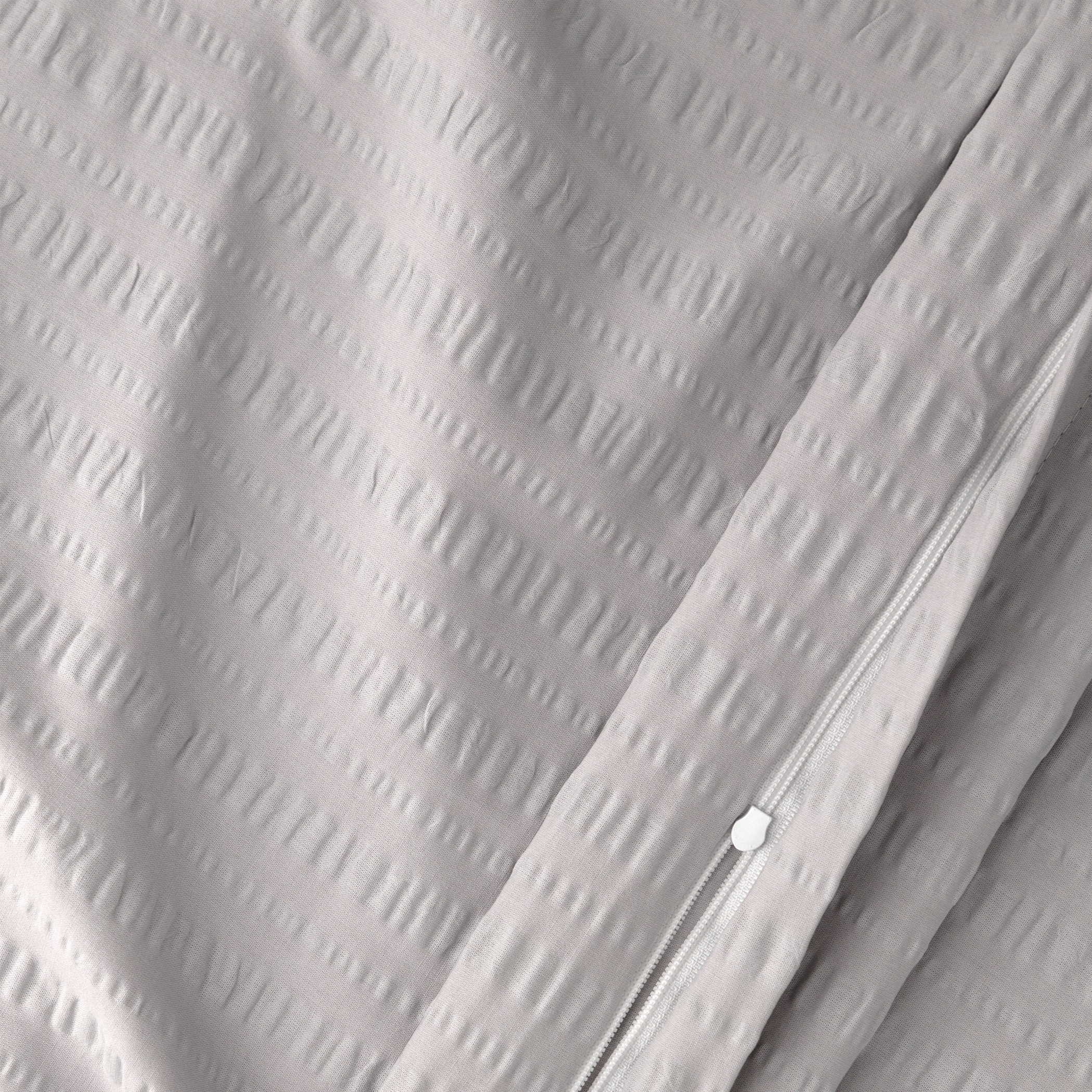 Florella Bettwäsche »»UNI silber« »AVANCE« Seersucker,  100% Baumwolle«