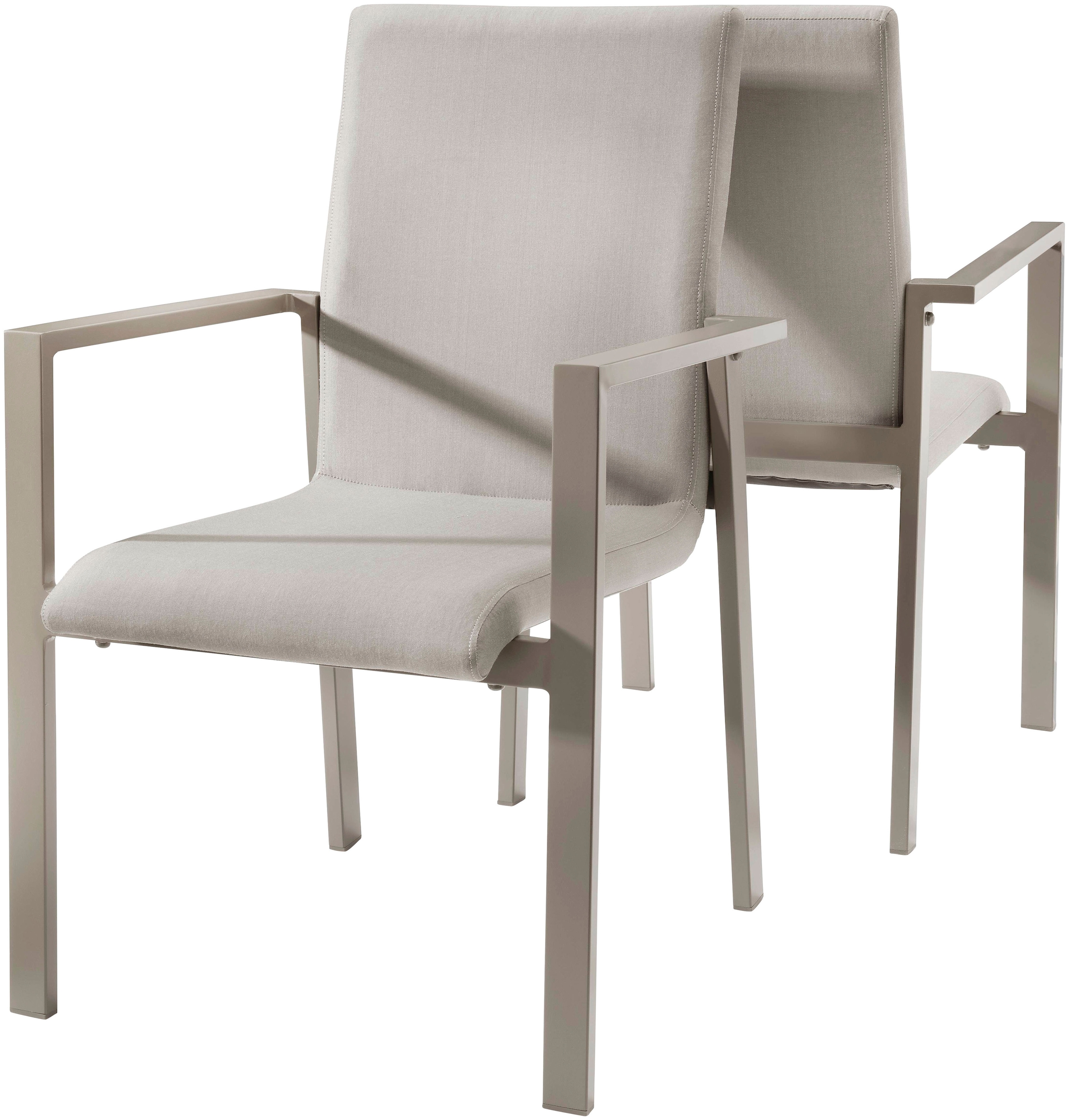 Destiny Gartensessel »TORINO«, (Set, 2 St., 2x Sessel), Obermaterial Olefin wetterbeständig, schnelltrocknend, Aluminium