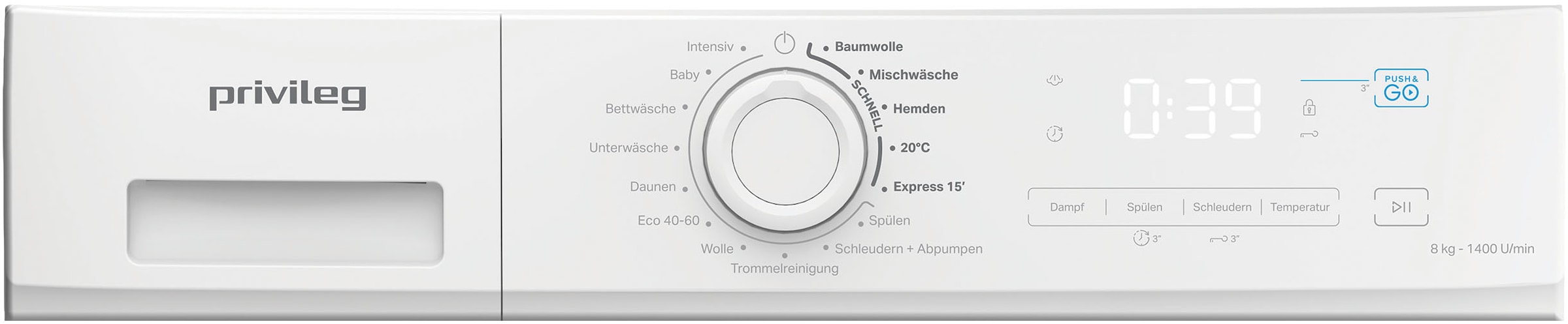 Privileg Waschmaschine MY TIME »PWFA 854A MY TIME DE«, 8 kg, 1400 U/min, Mehrfachwasserschutz+