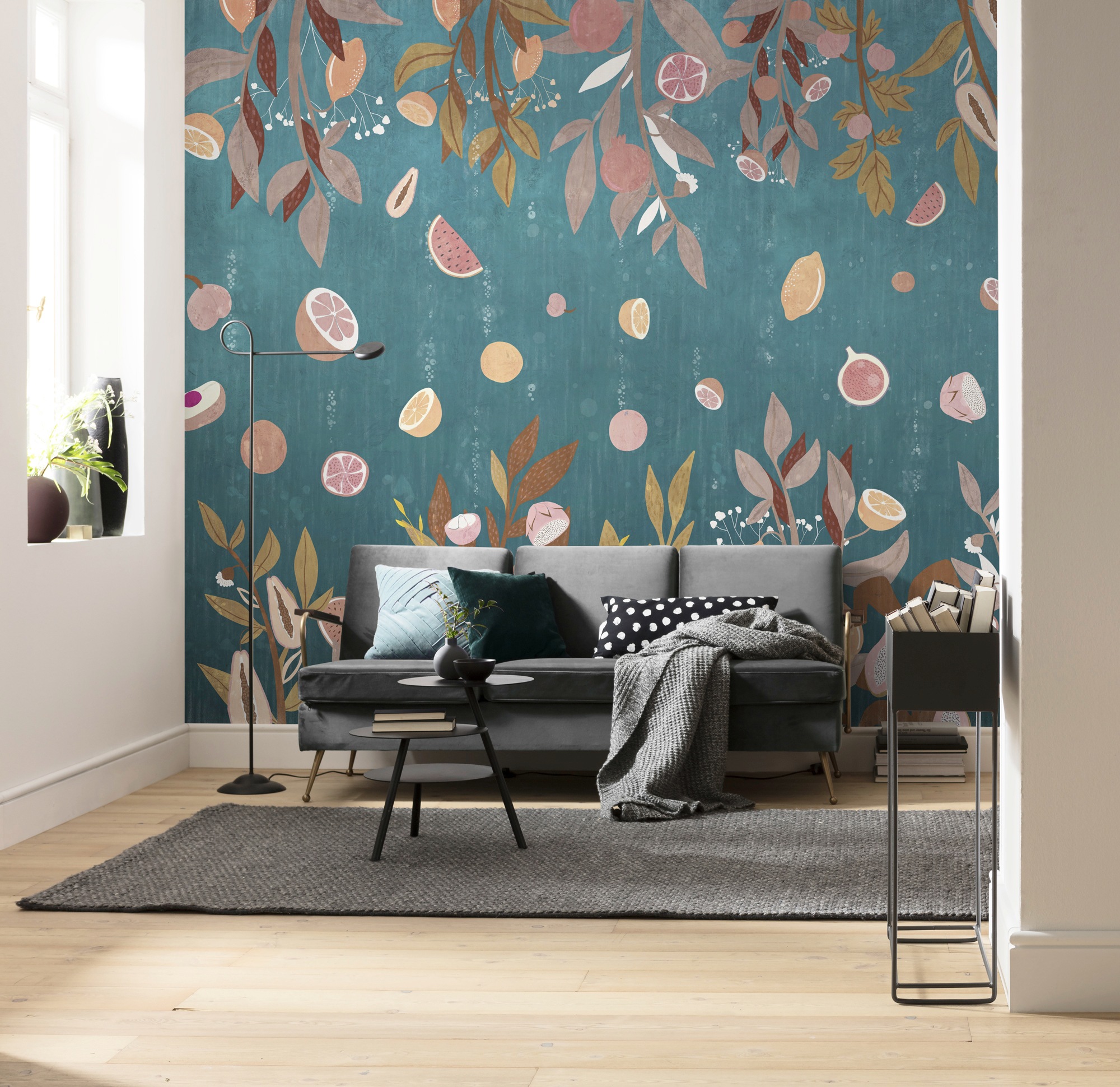 Komar Vliestapete »Digitaldruck Vlies - Rêve de Fruits - Größe 350 x 250 cm«, bedruckt, Wohnzimmer, Schlafzimmer