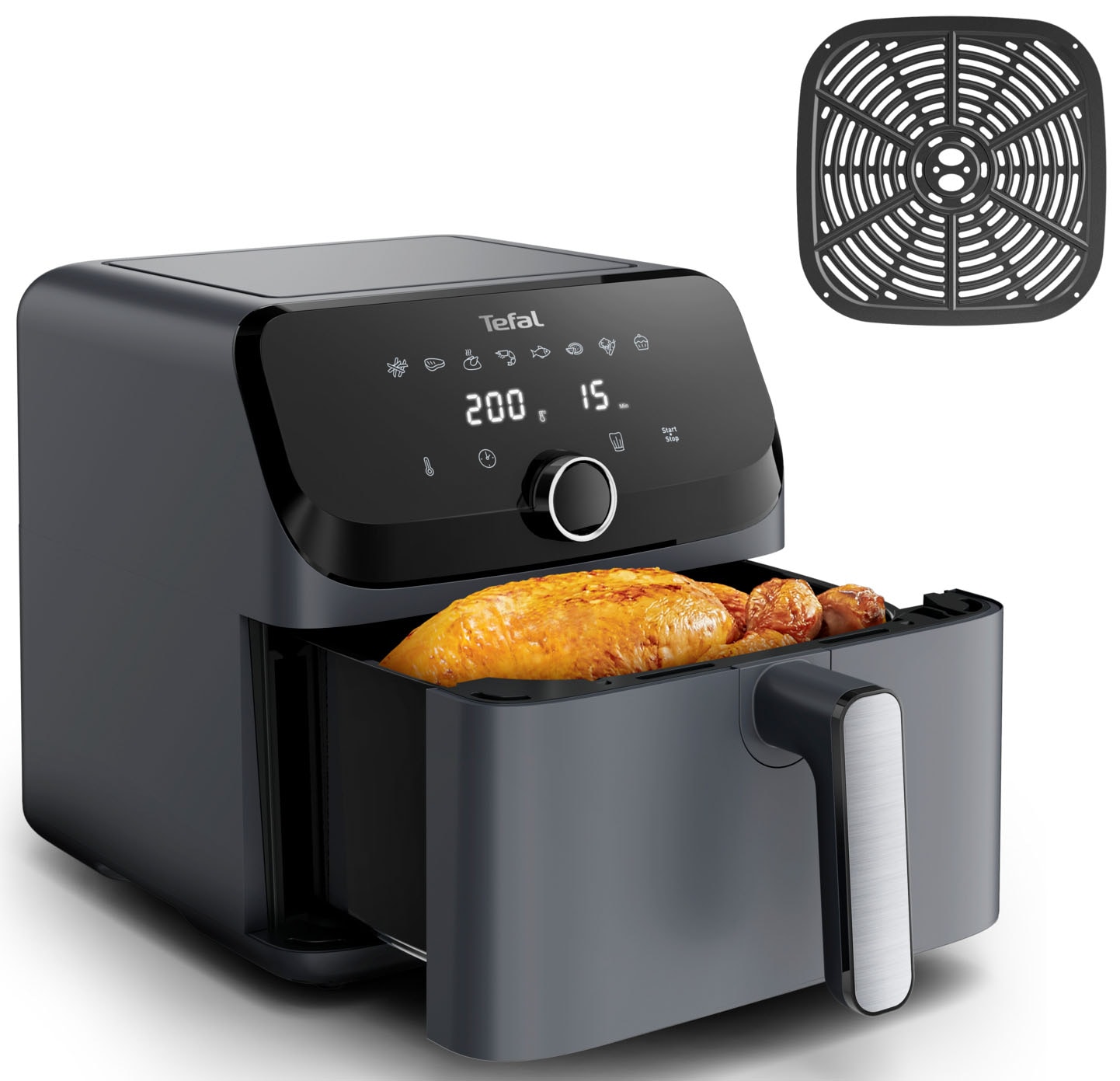Tefal Easy Fry Mega EY855BE0 Fritteuse Einzelbild 7,5 l Eigenständig 2020 W Heißluftfritteuse Grau