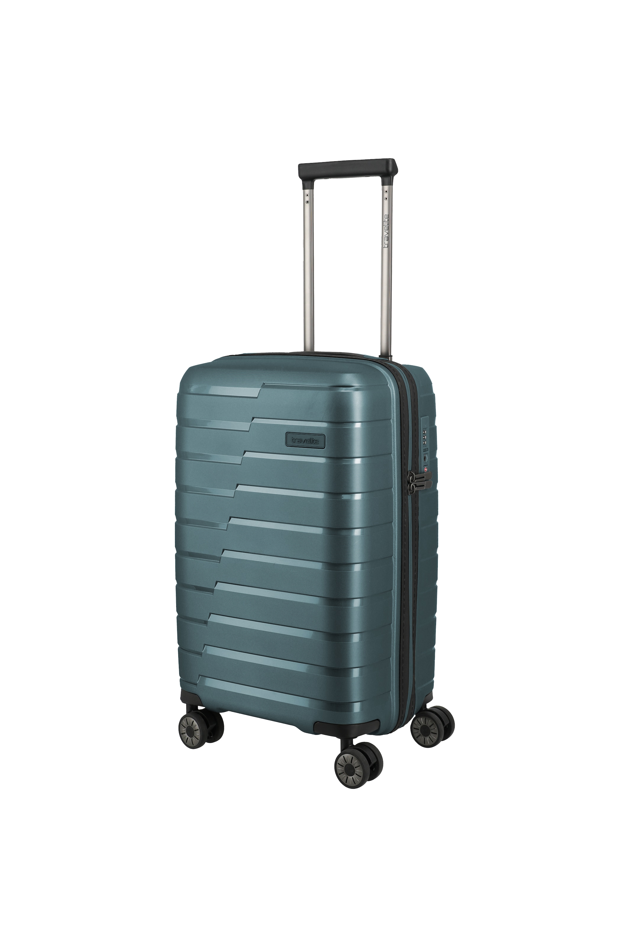 travelite Trolley "AIR BASE Reisekoffer Hartschale" 35 l 4 Rollen widerstandsfähiges Material und cleverer Innenaufteilung