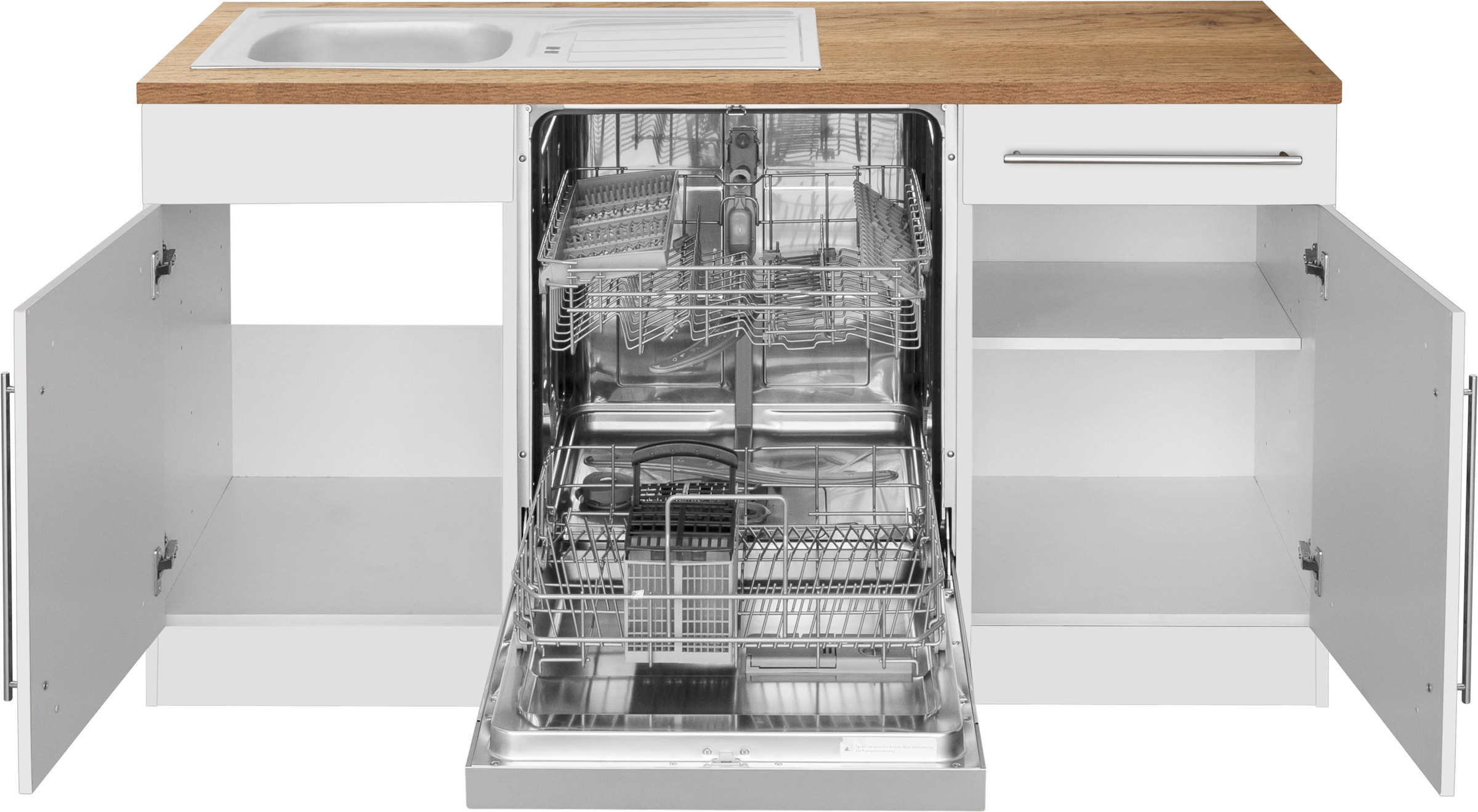 KOCHSTATION Winkelküche »KS-Samos« Stellbreite 340/120 cm, wahlweise mit E-Geräten, mit Arbeitsplatte