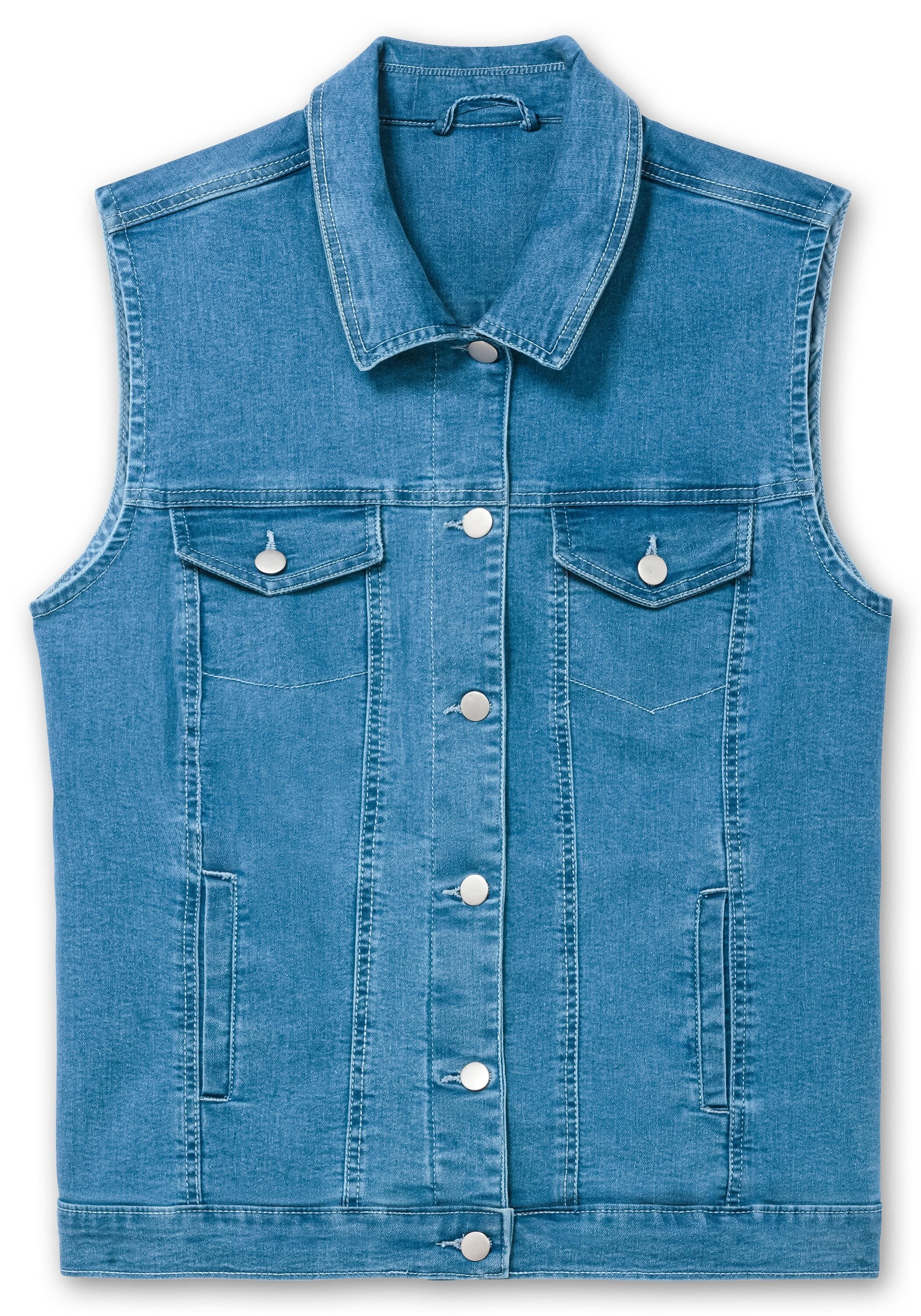 Sheego Jeansweste »Jeansweste in leicht taillierter Form«