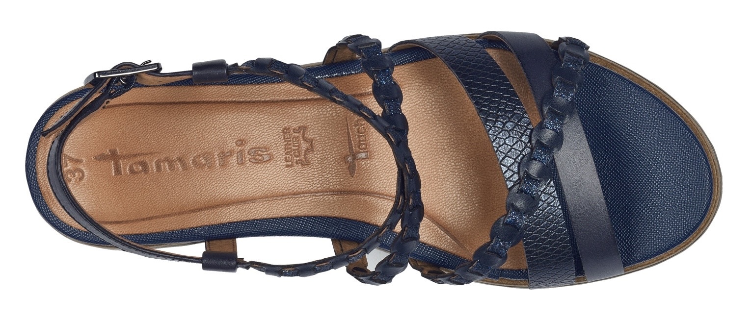 Tamaris Keilsandalette  , Riemchensandale, Sommerschuh mit verstellbarer Schnalle