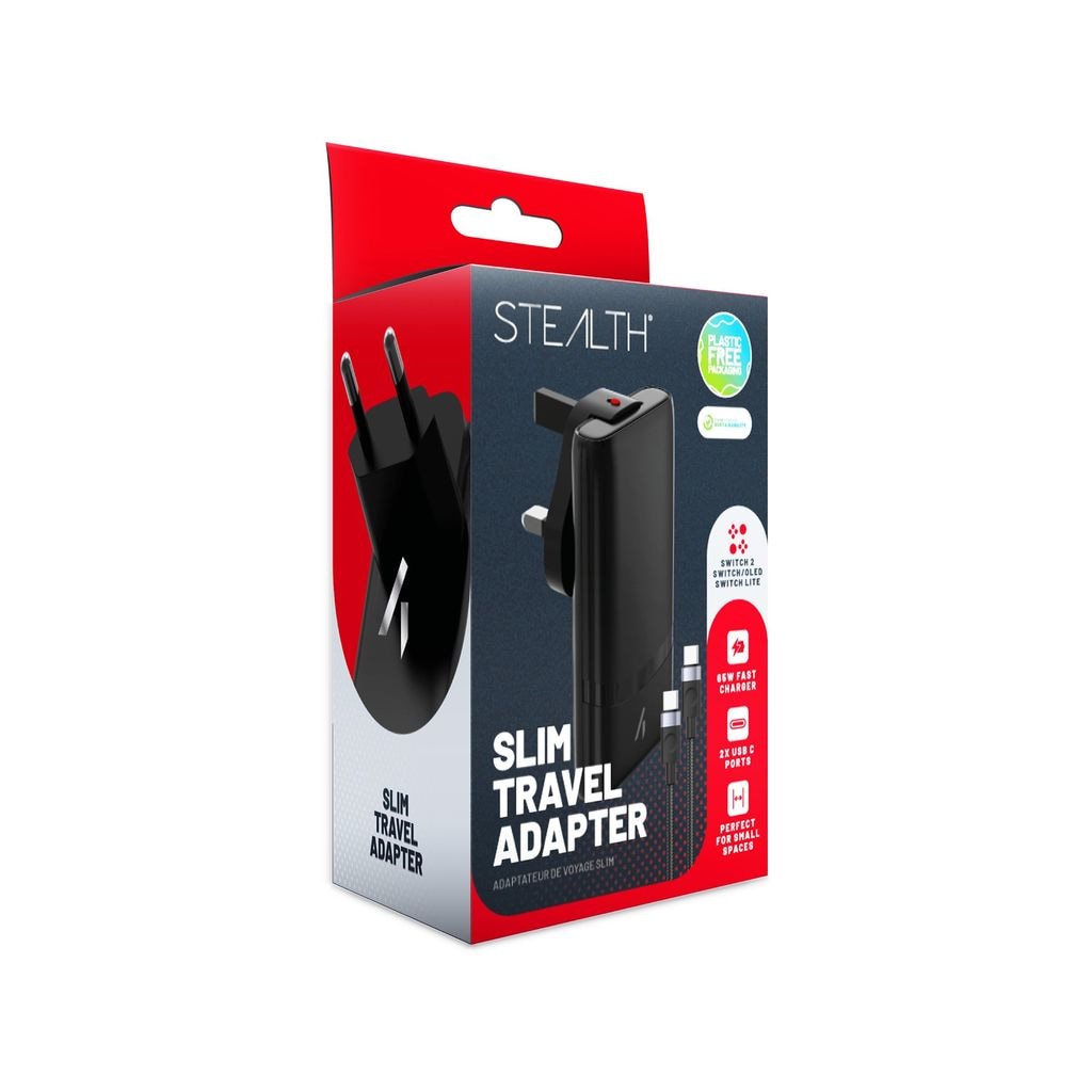 Stealth USB-Ladegerät »Flaches Reisenetzteil / AC-Adapter (65W 2x USB-C Ports)«