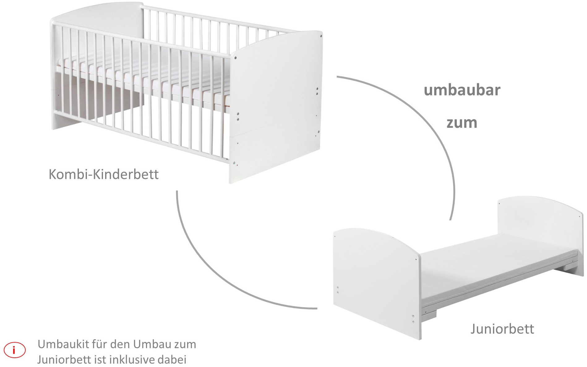 Schardt Babybett »Komplettbett Classic Line«, ink. Schaumstoffmatratze