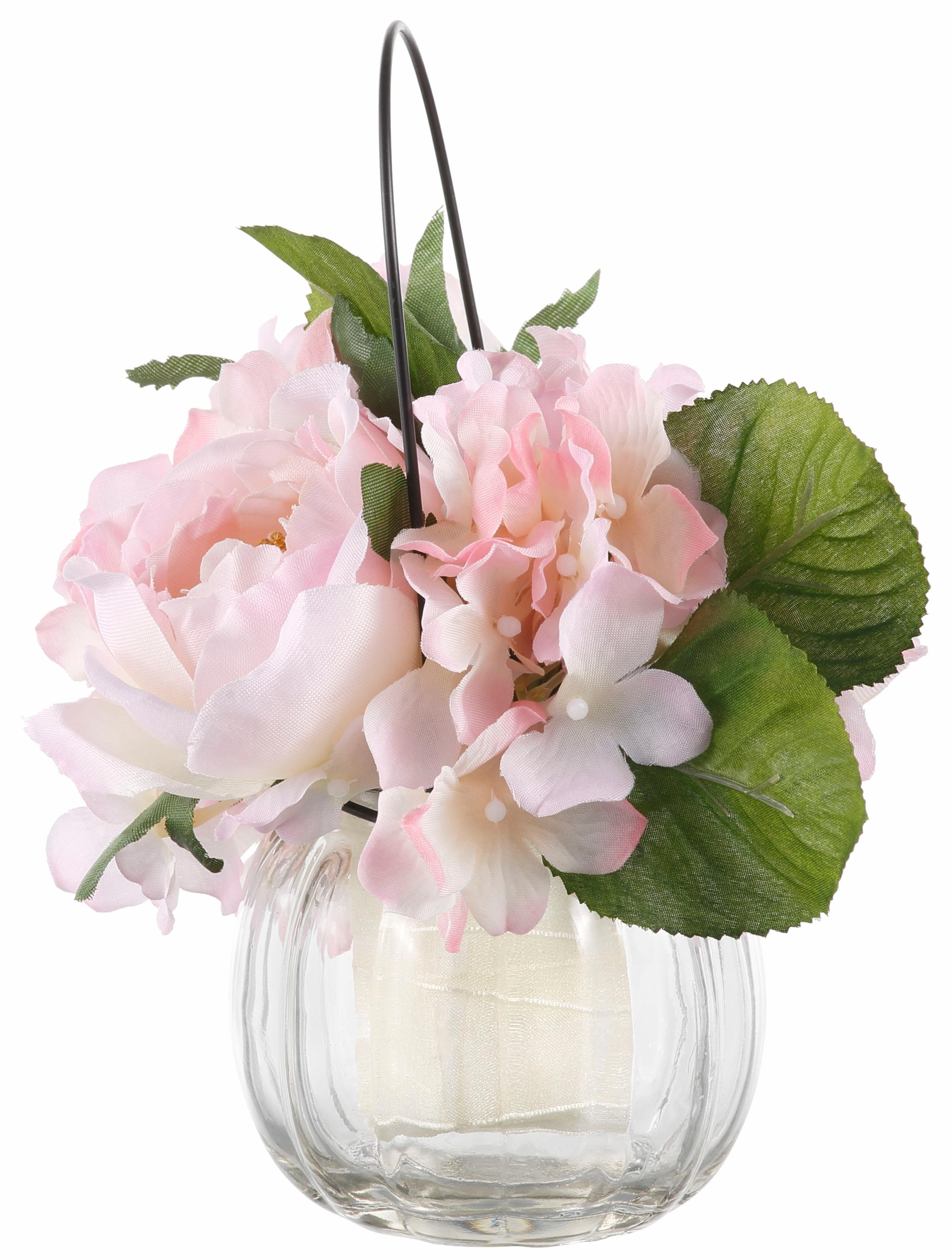 »Rosen kaufen im | mit Glas« Kunstpflanze Garantie I.GE.A. 3 online XXL Jahren