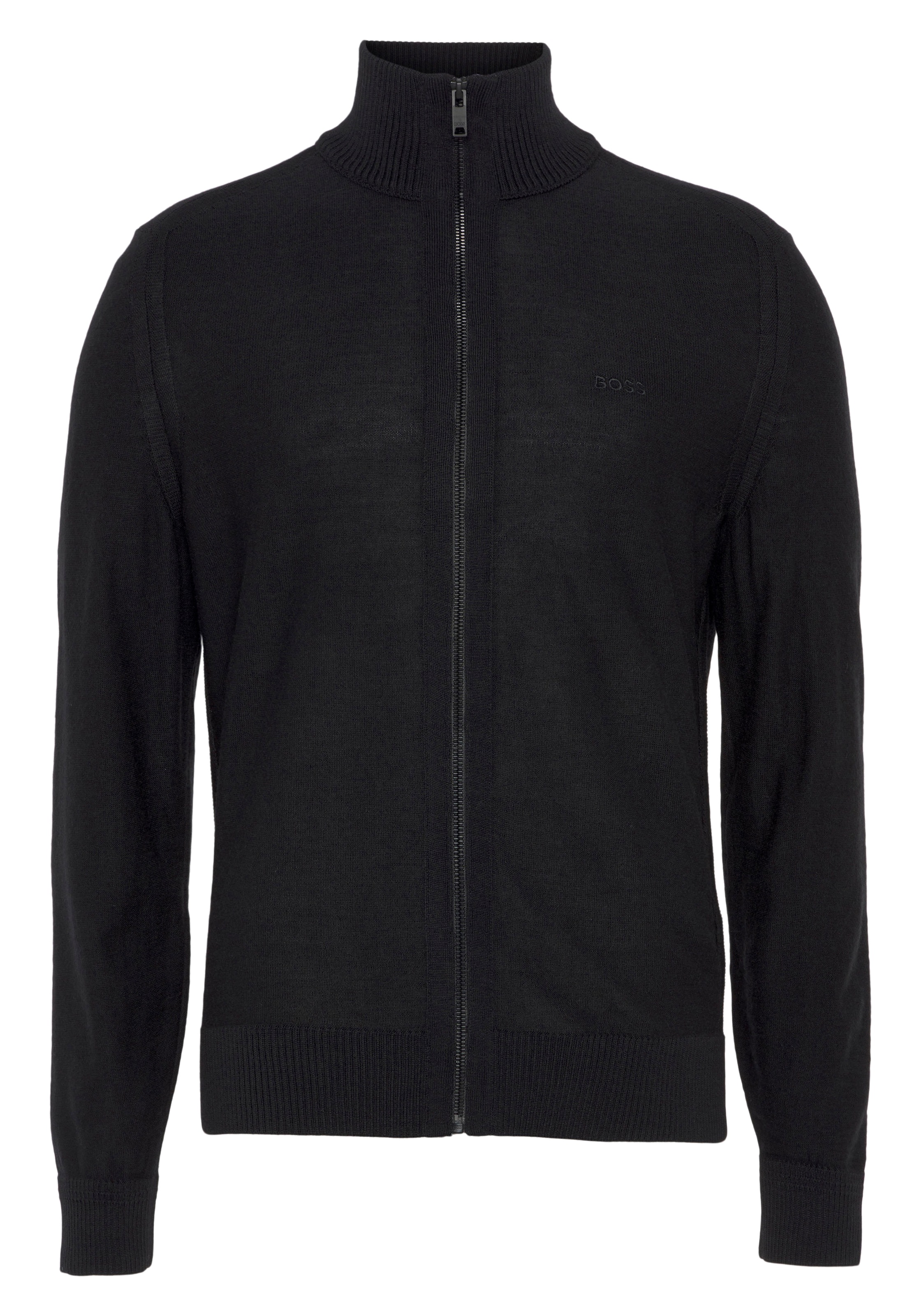 BOSS ORANGE Strickjacke »Avac« mit Logostickerei auf der Brust