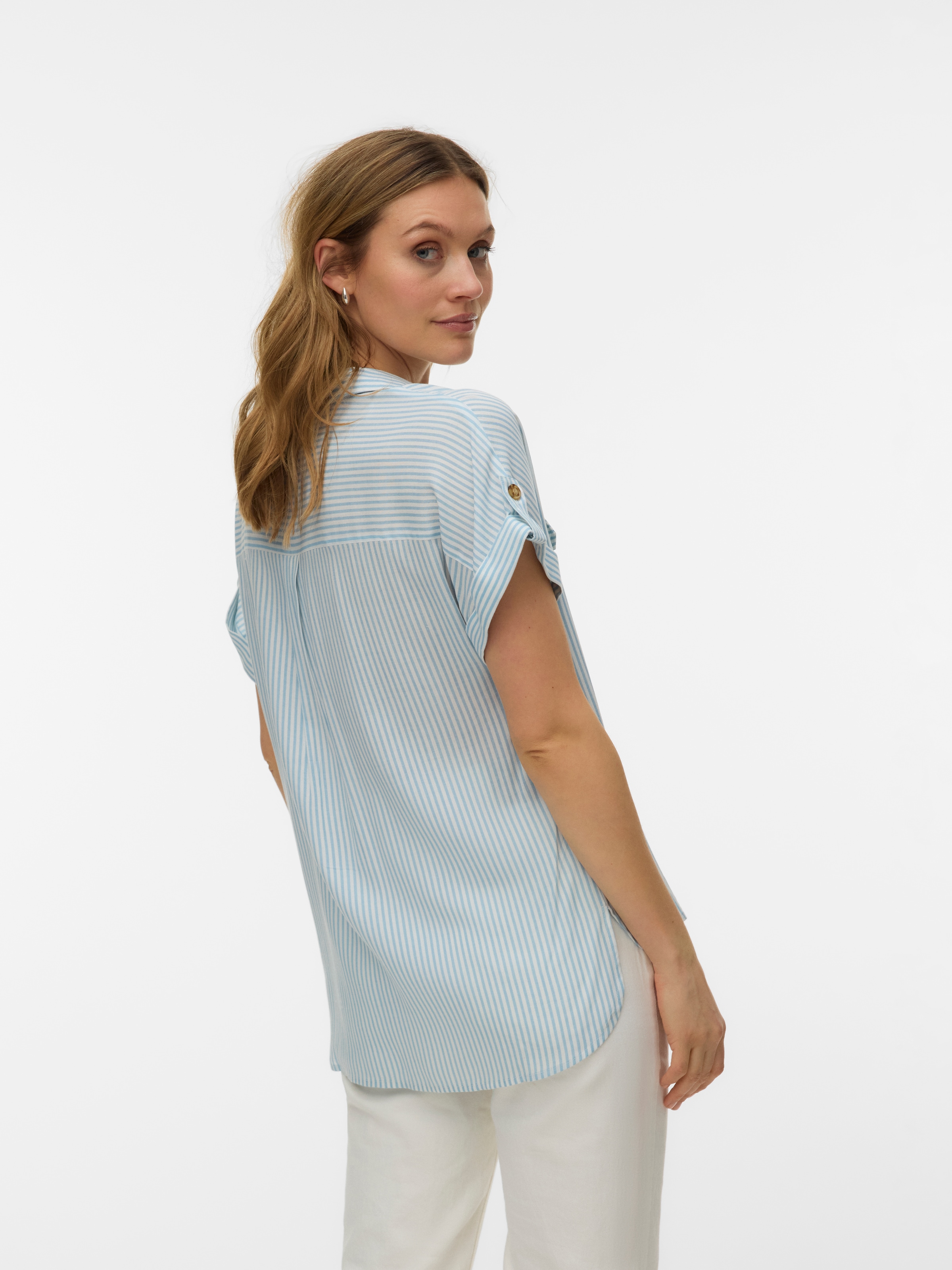 Vero Moda Kurzarmbluse »VMBUMPY S/S SHIRT WVN GA NOOS« Viskose, regular fit